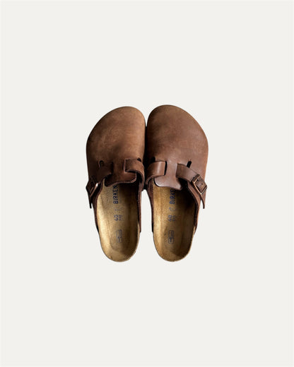 BIRKENSTOCK BOSTON TOBACCO BROWN LEATHER