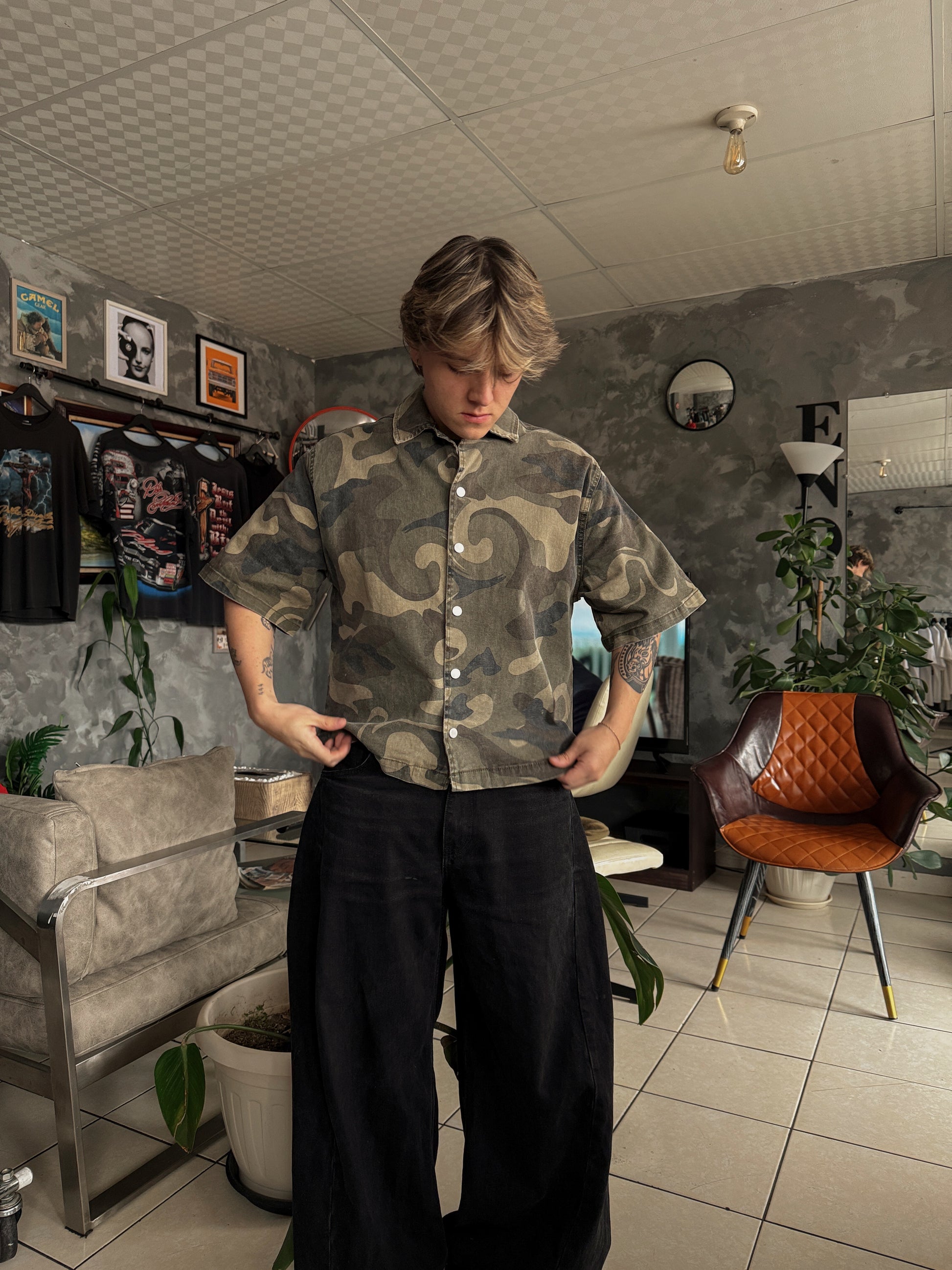 (BOXY M/L) CAMO TYPE REALTREE SHIRT