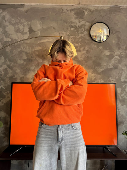 (BOXY L-XL) 00’S VINTAGE NIKE CENTER ORANGE HOODIE