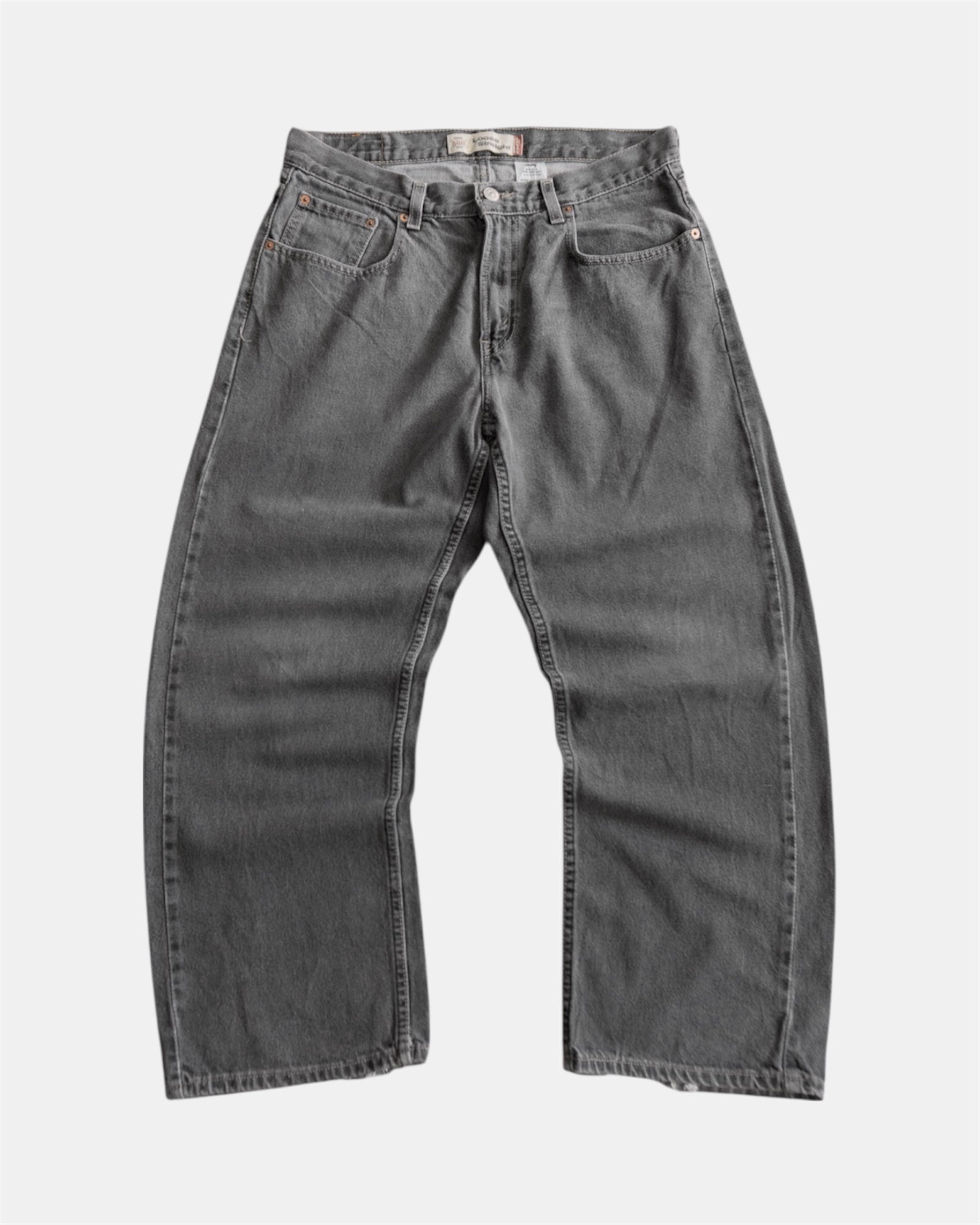 VINTAGE LEVIS 569 GRAY FADED PANTS - 32x37