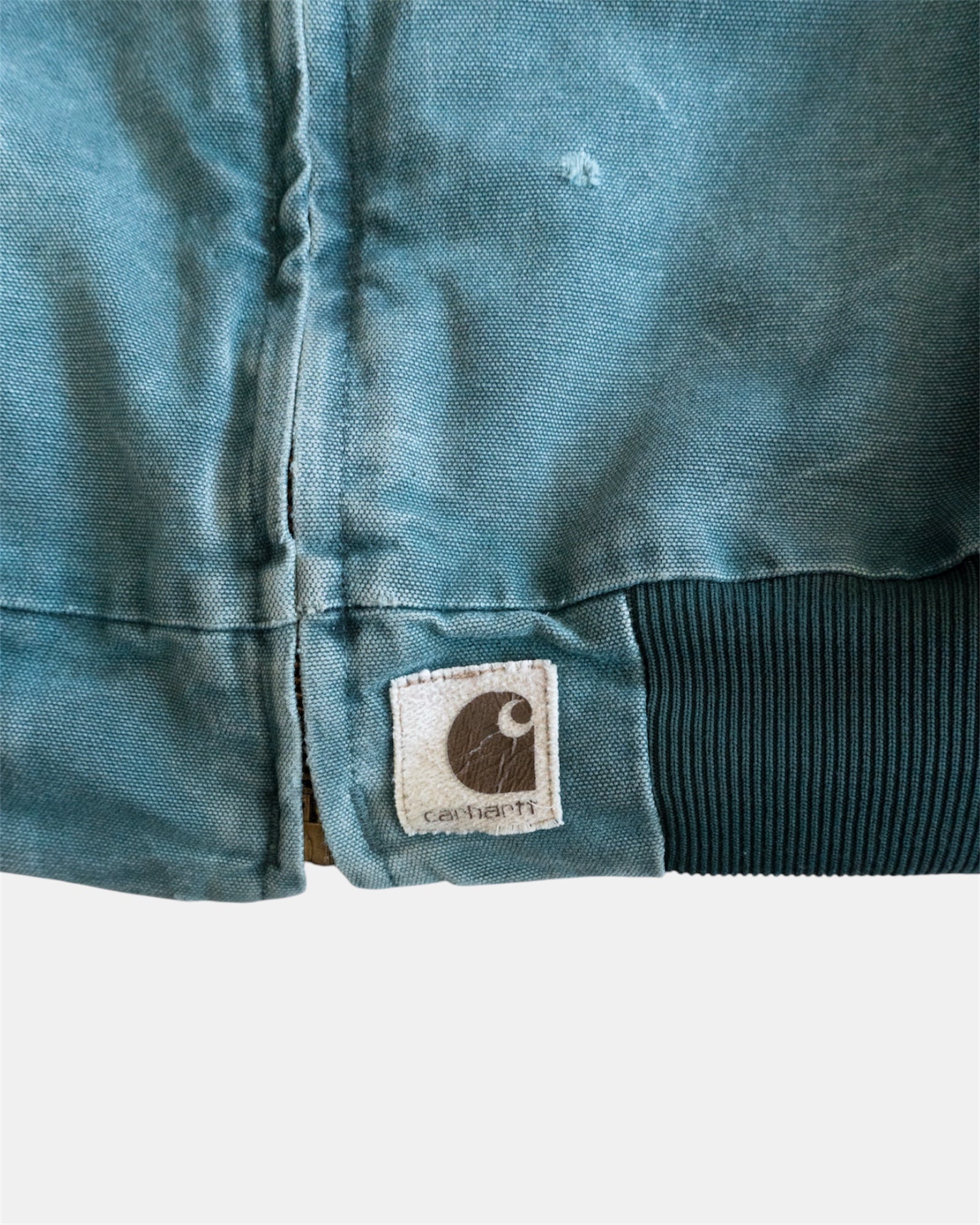 (L/XL) VINTAGE CARHARTT SANTA FE J14 GREEN FADED JACKET