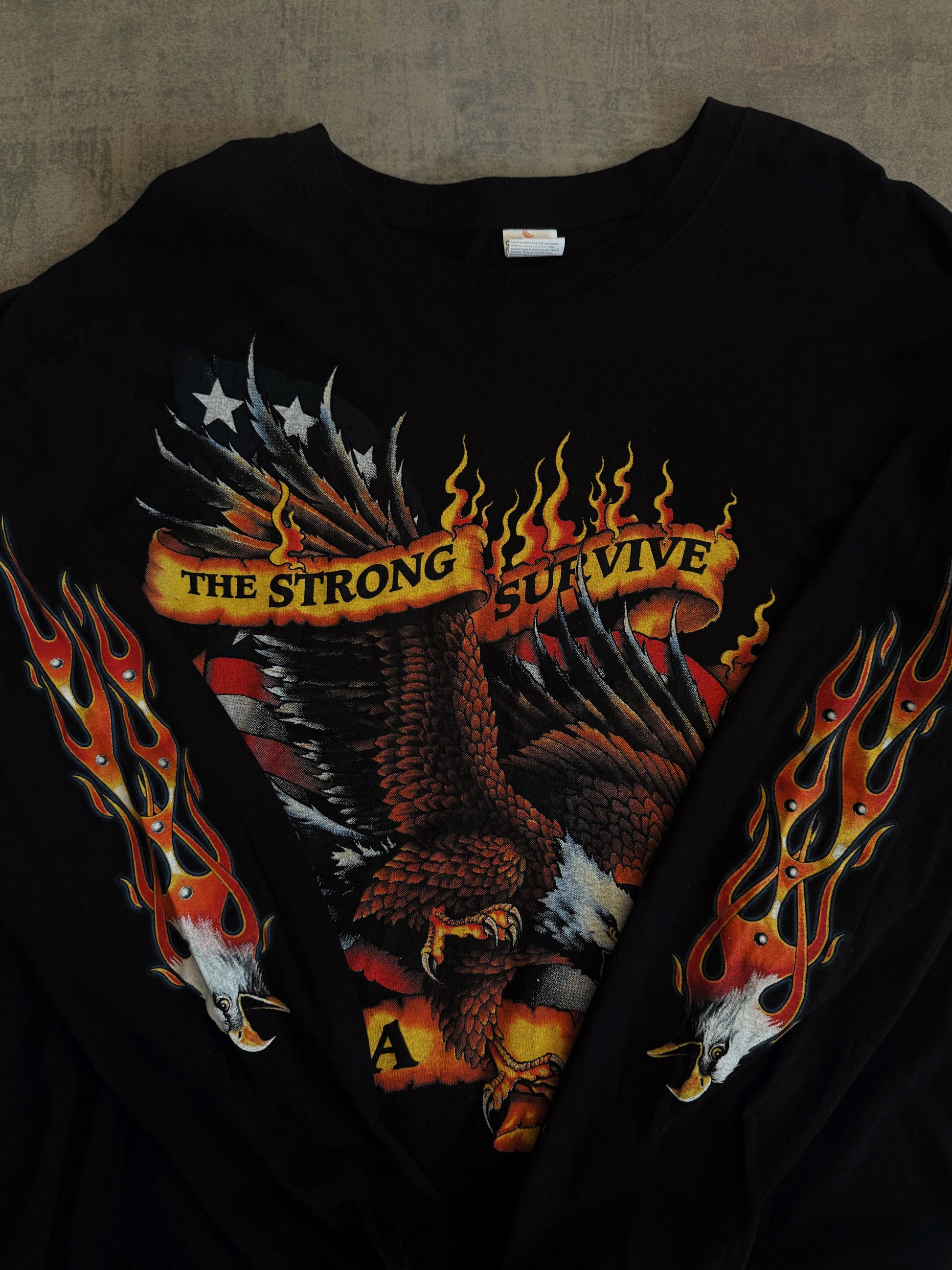 (XL) THE STRONG SURVIVE FLAMES LONG SLEEVE