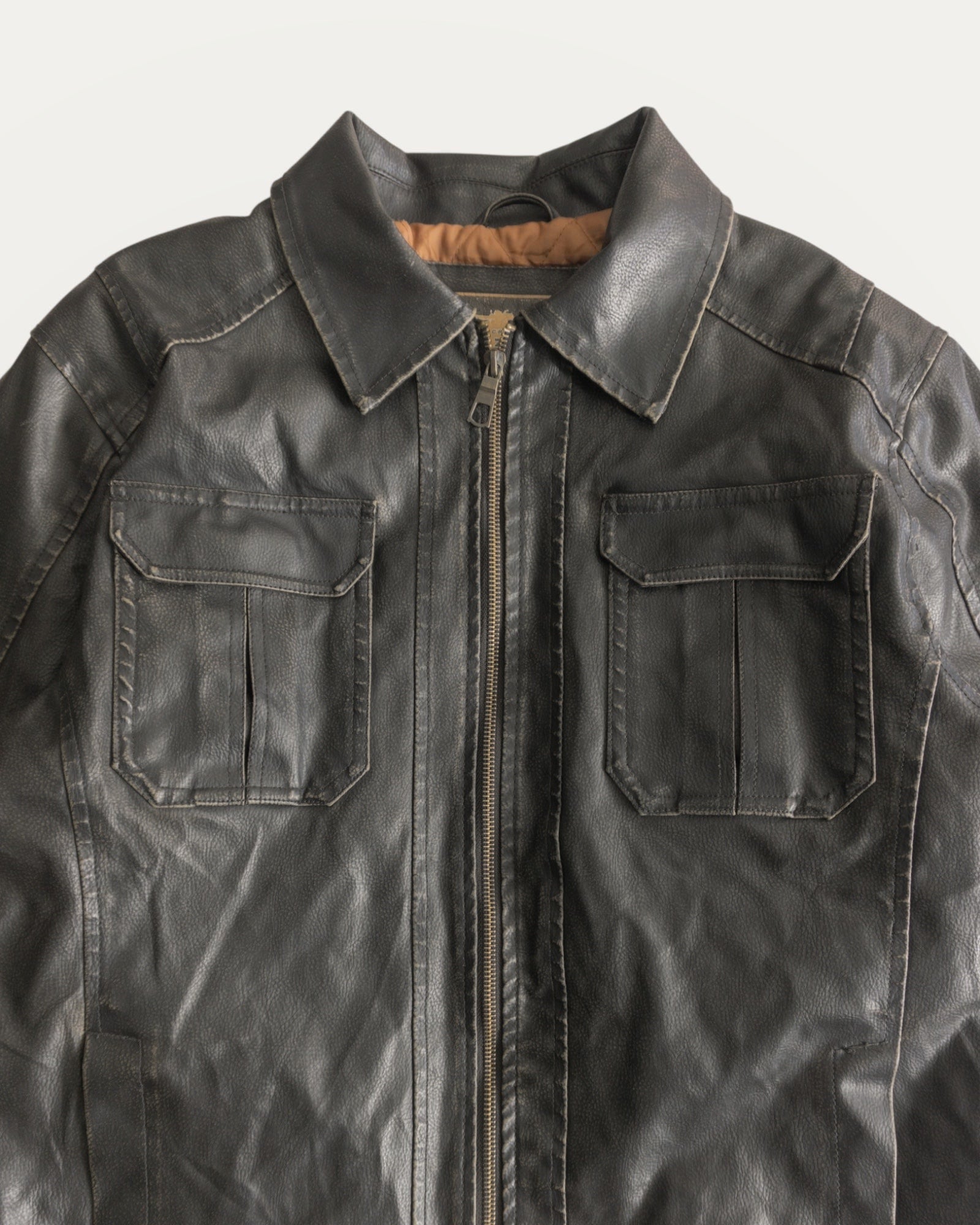 (S) VINTAGE ARIZONA LEATHER JACKET