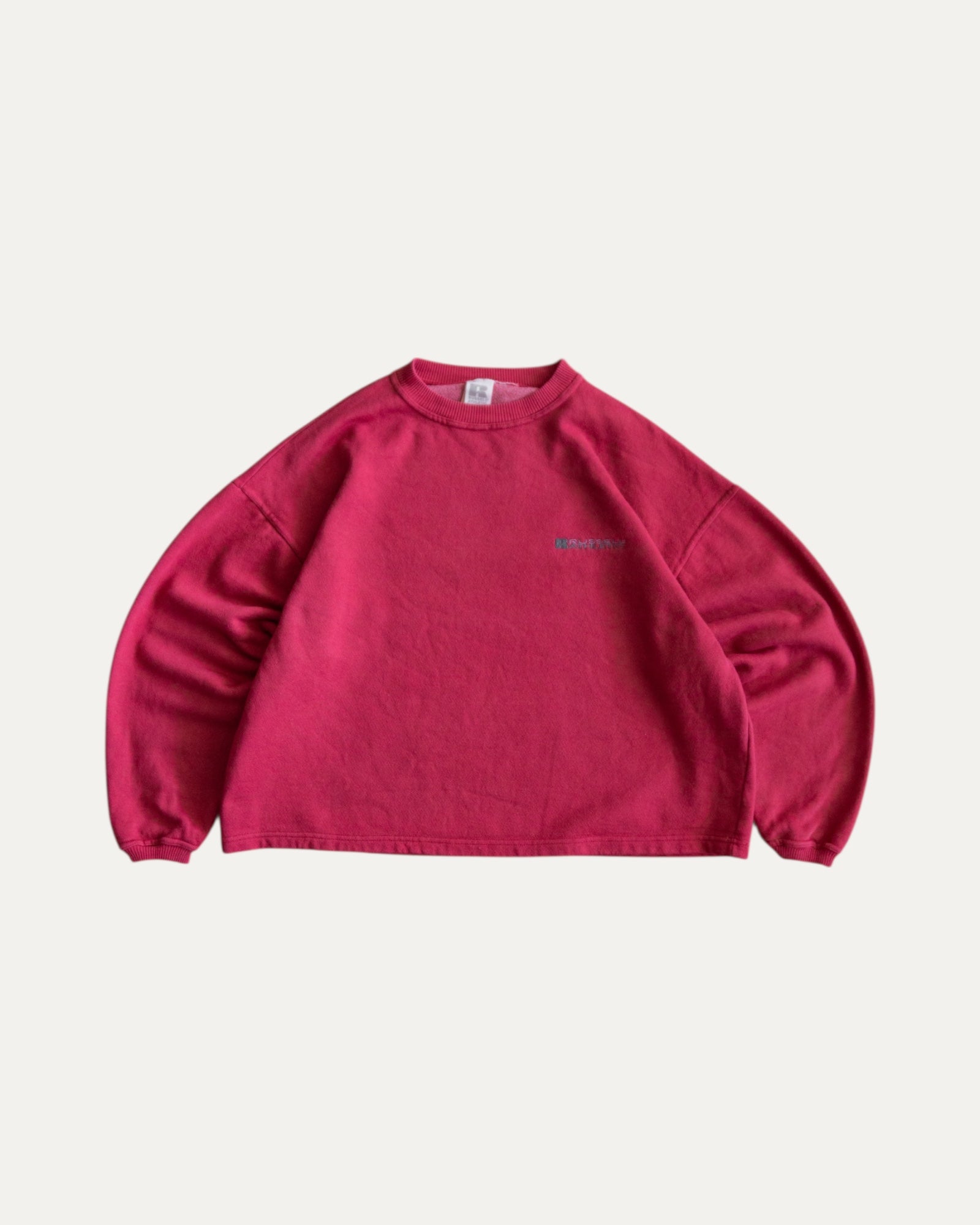 (BOXY M) 90’S VINTAGE RUSSELL PINK BOXY CREWNECK