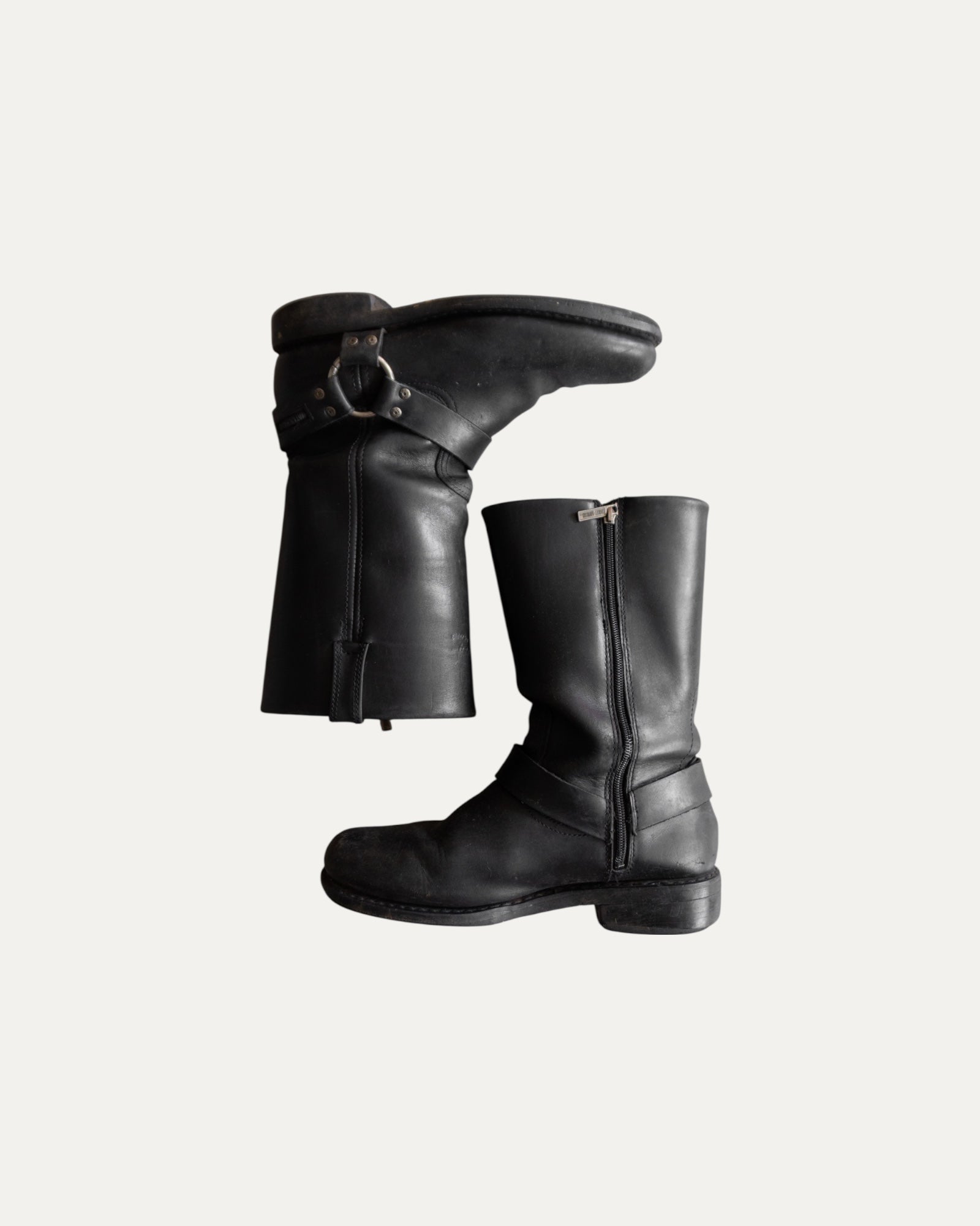 VINTAGE HARLEY DAVIDSON LEATHER BOOTS - 42