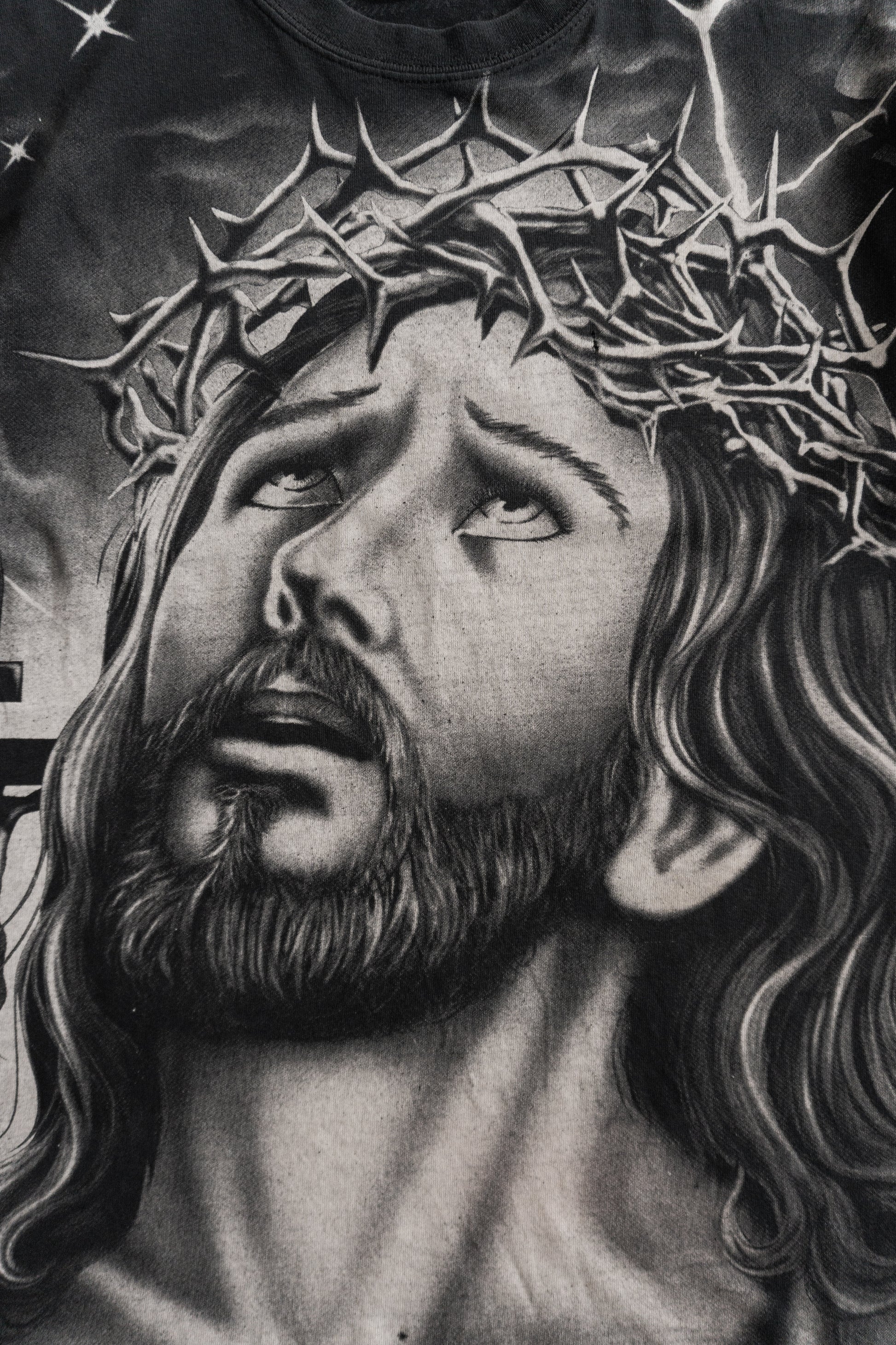 (M) VINTAGE JESUS AOP TEE