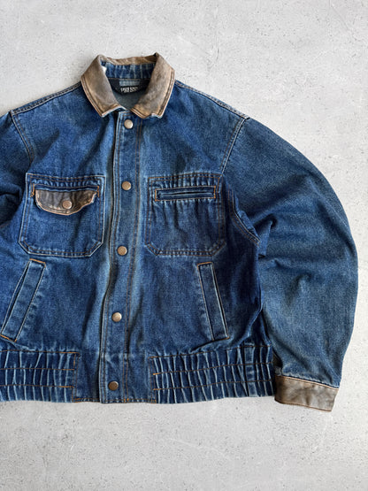 (M) 80’S 90’S VINTAGE DENIM BOMBER JACKET