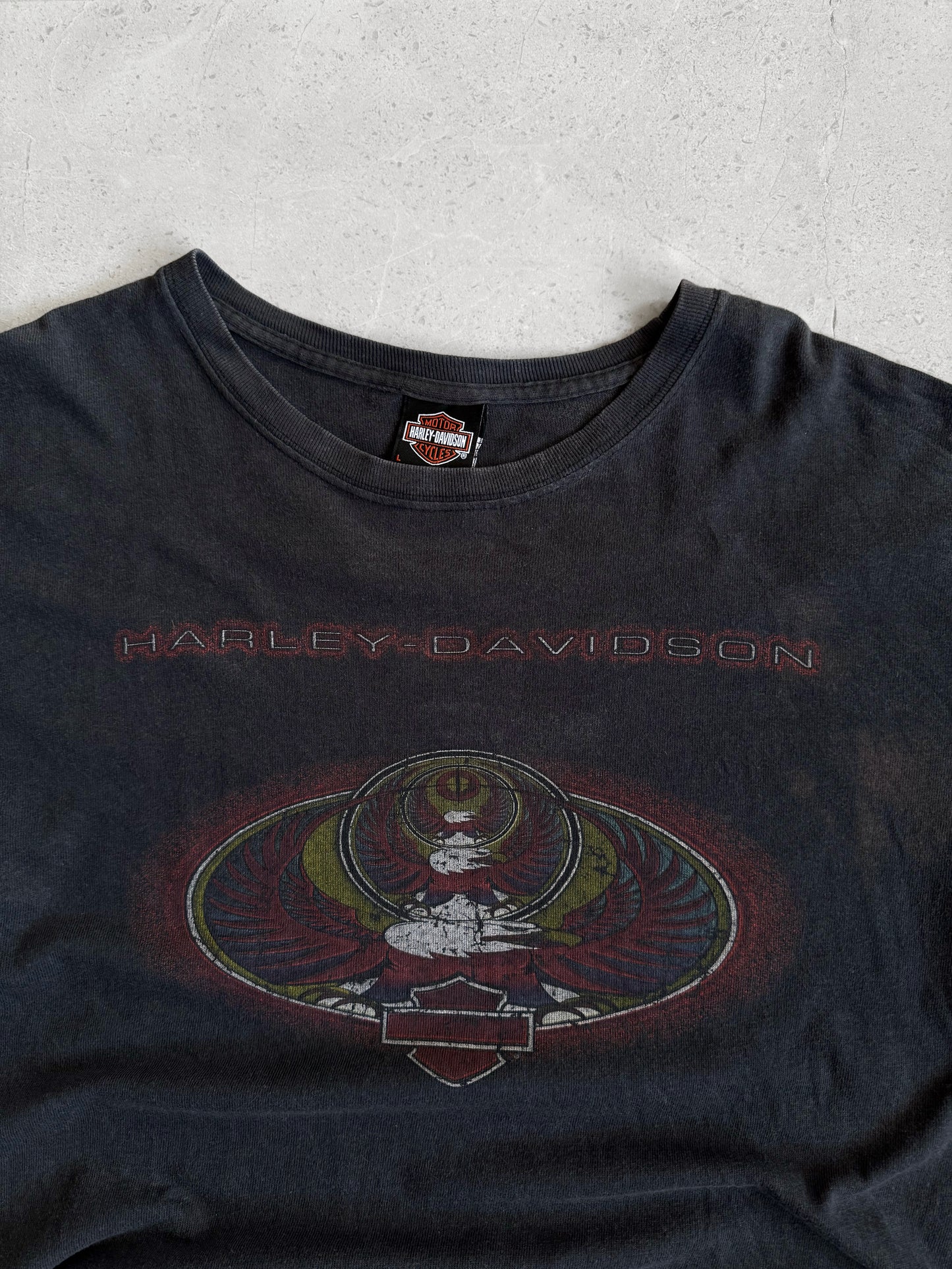 (BOXY L) VINTAGE HARLEY CALIFORNIA TEE