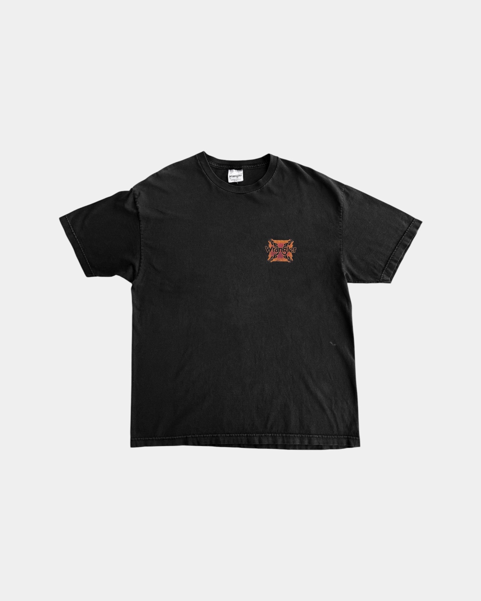 (L) 00’S VINTAGE WRANGLER RIDE FLAMES TEE