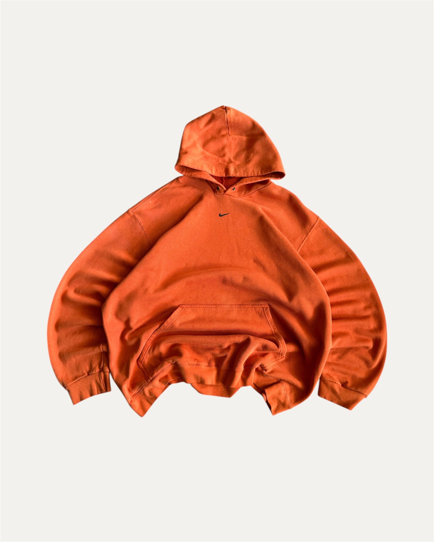 (BOXY L-XL) 00’S VINTAGE NIKE CENTER ORANGE HOODIE