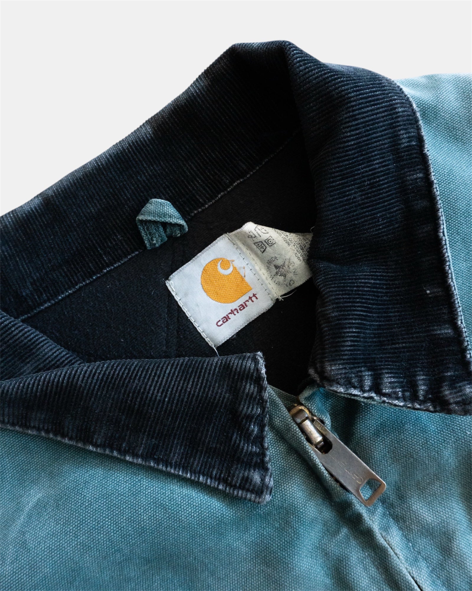 (L/XL) VINTAGE CARHARTT SANTA FE J14 GREEN FADED JACKET
