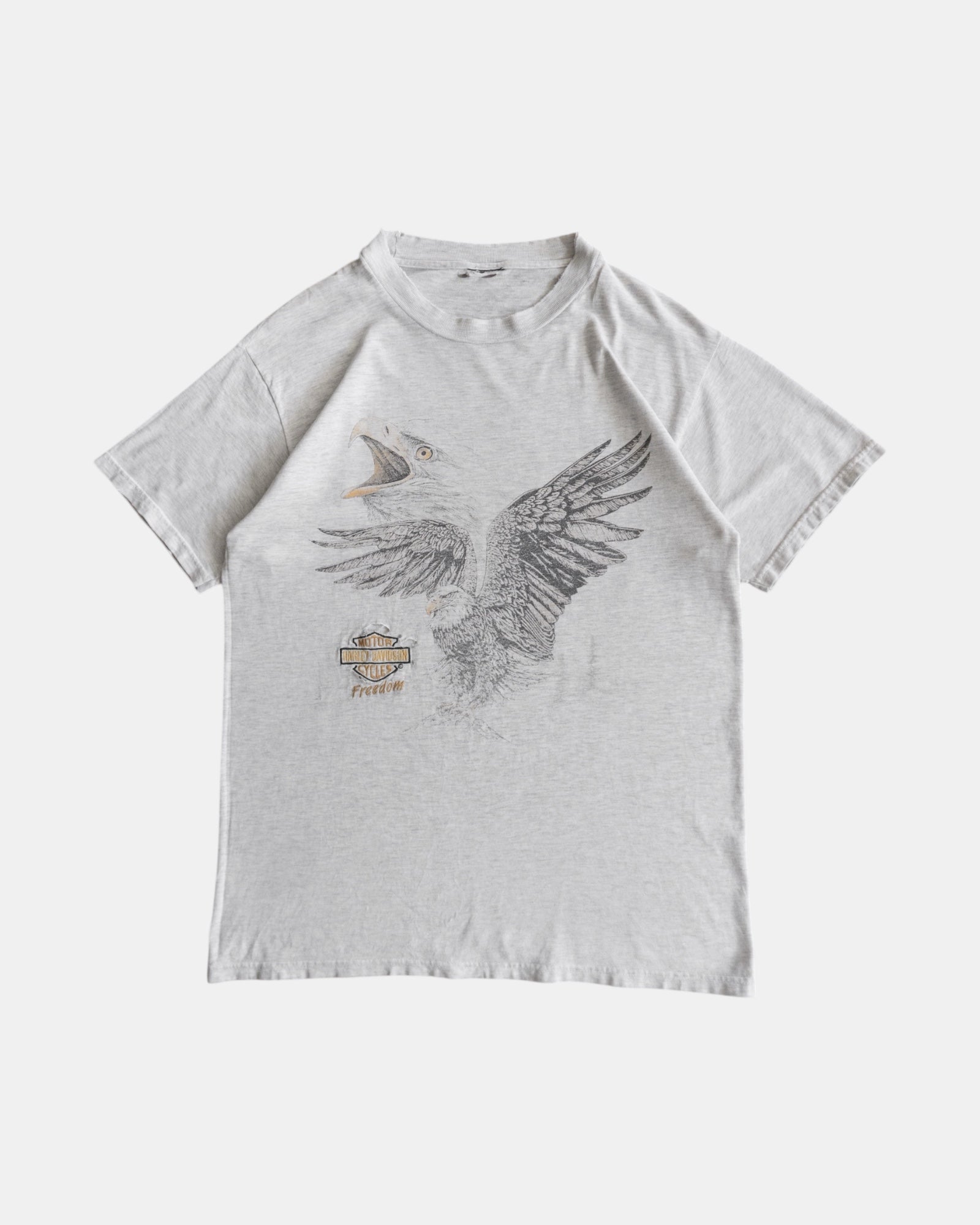 (M) 90’S VINTAGE HARLEY DAVIDSON EAGLE FADED TEE