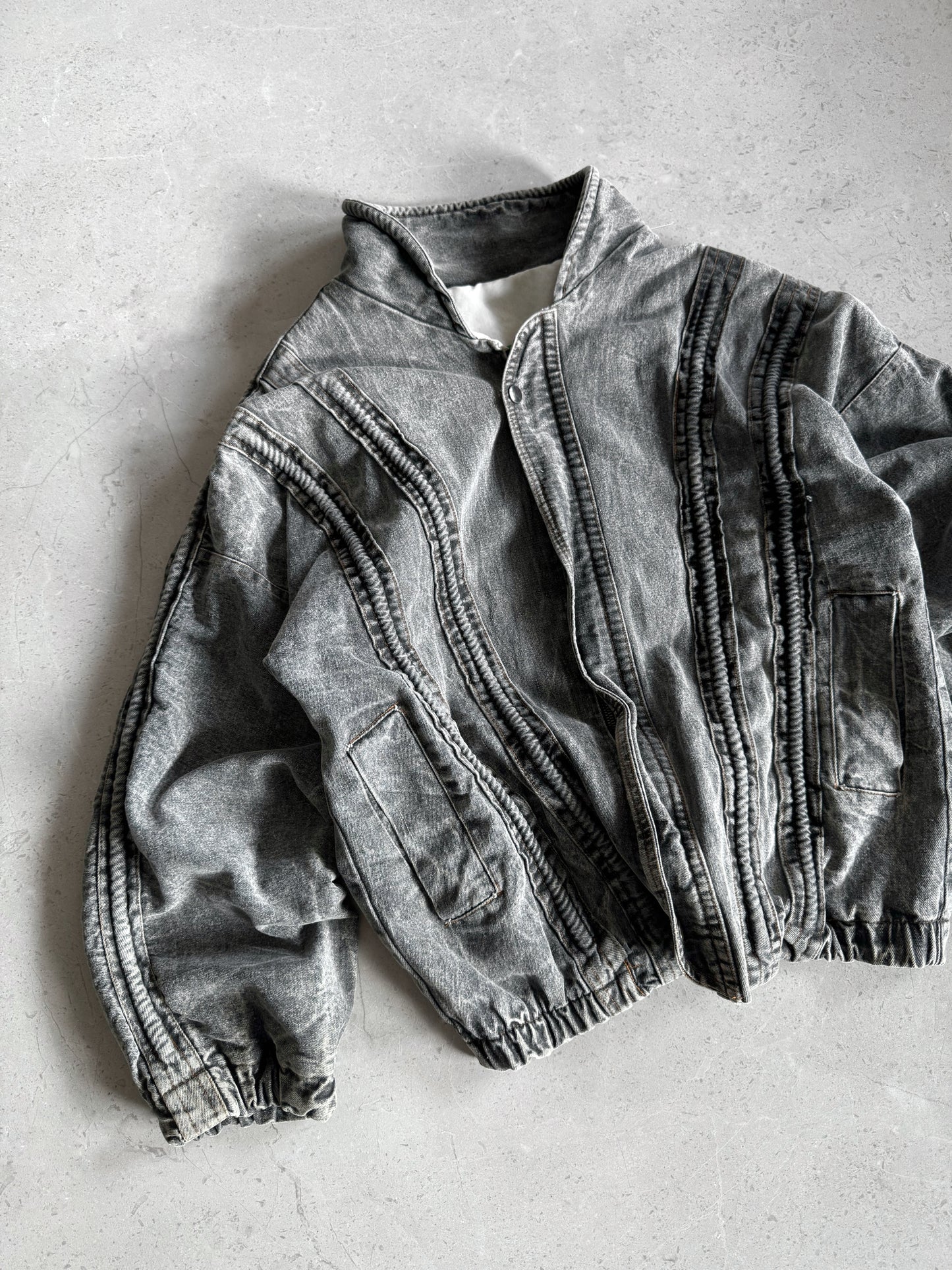 (L) Vintage Harley Davidson Washed Jacket