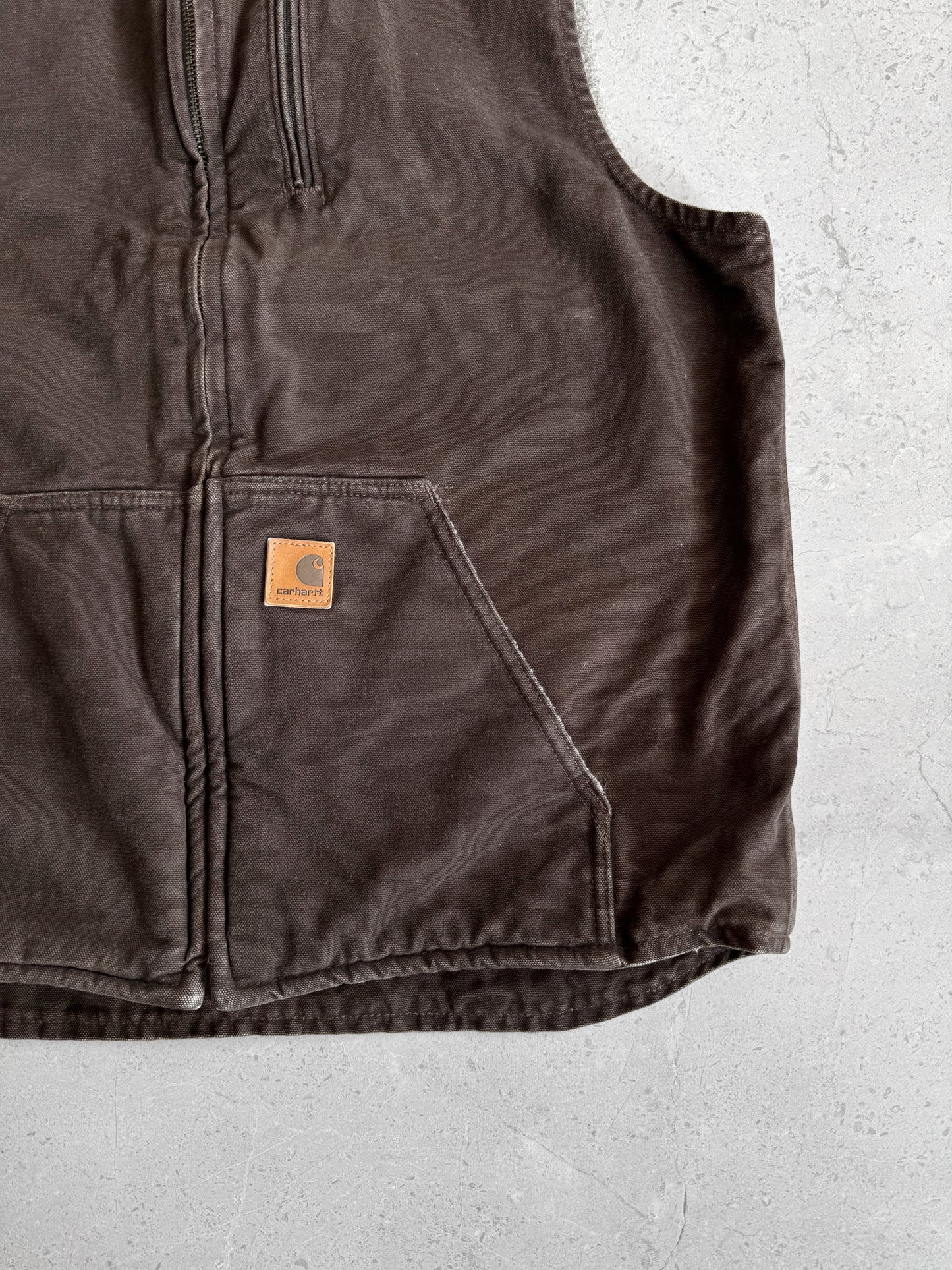 (L) CARHARTT MOCCA SANDSTONE VEST