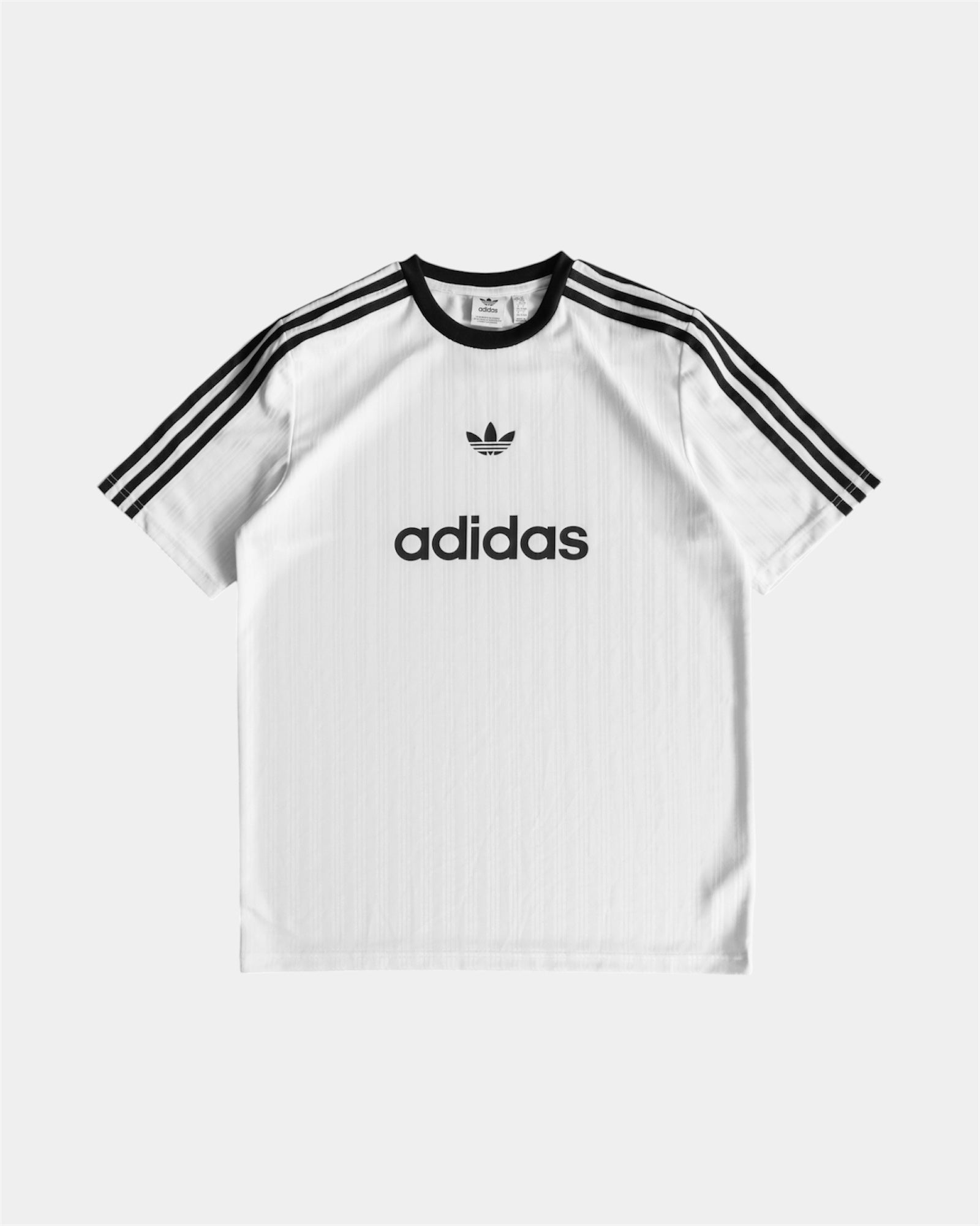 (M/L) ADIDAS BLACK WHITE STRIPE TEE