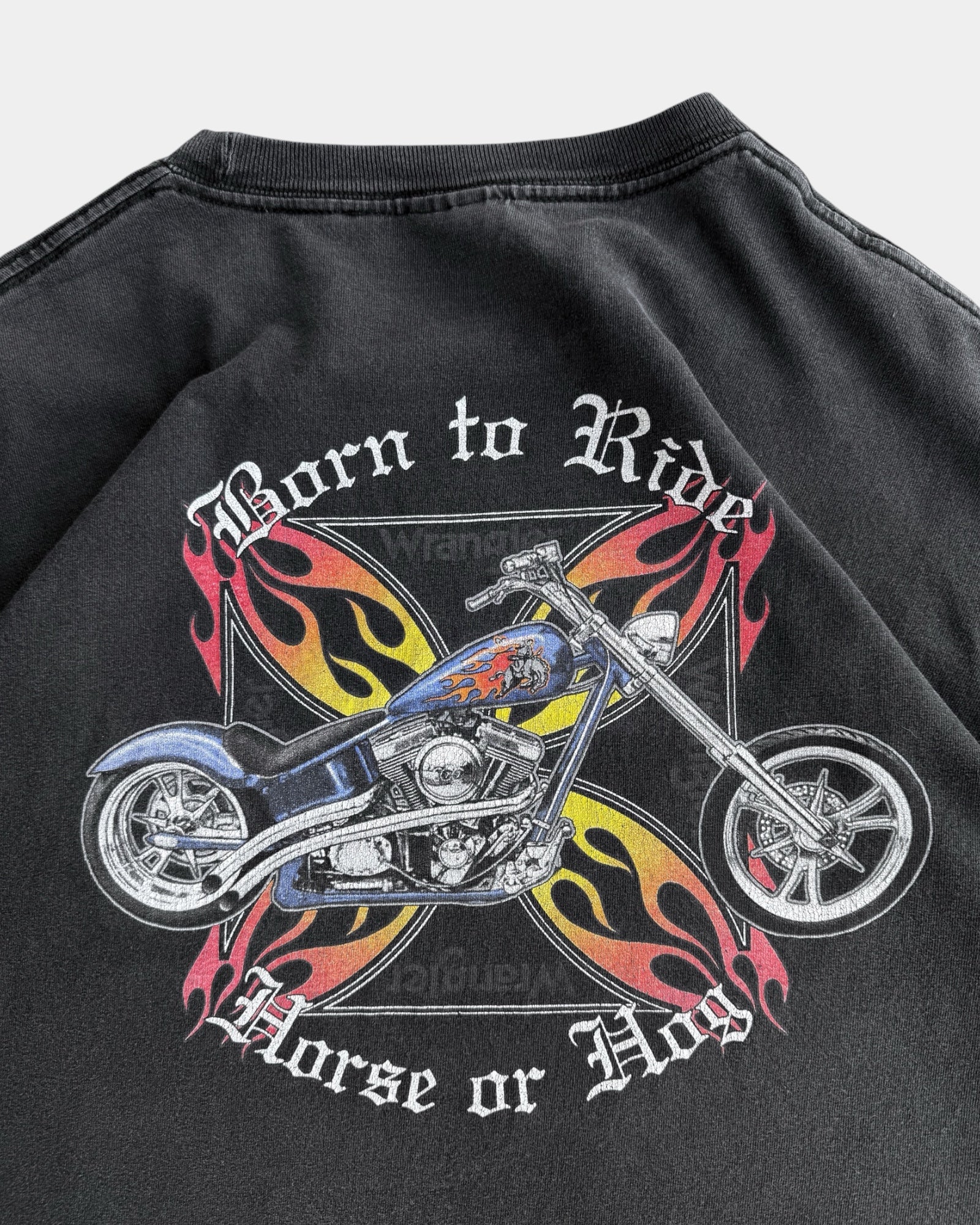 (L) 00’S VINTAGE WRANGLER RIDE FLAMES TEE