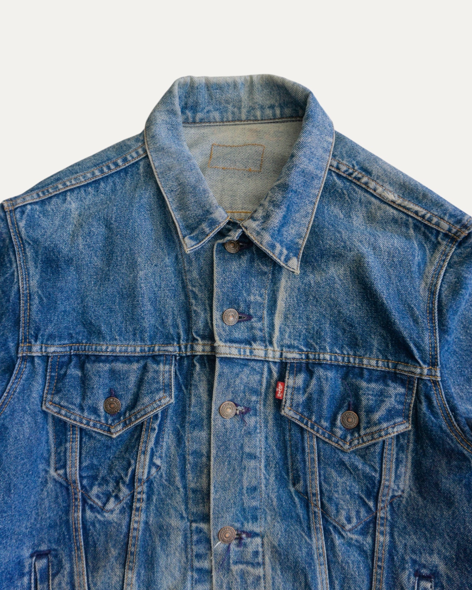 (L) 80’S VINTAGE LEVIS DENIM FADED JACKET