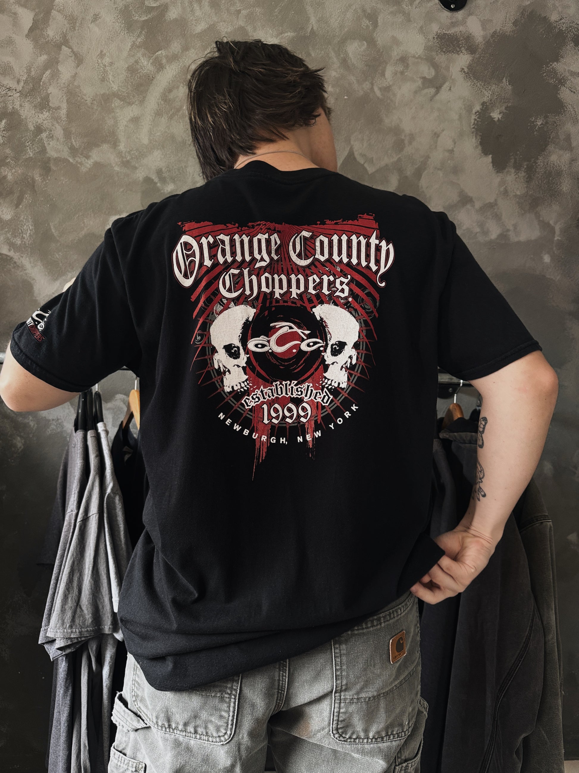 (FIT L) ORANGE COUNTY CHOPPERS SKULL TEE