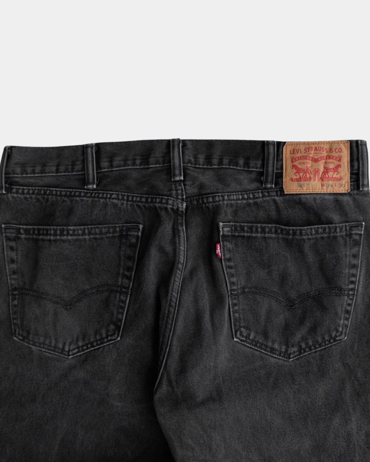 VINTAGE LEVIS 505 BLACK DENIM PANTS - FIT 36x30