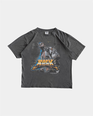 (L) RARE VINTAGE 00’S THE ROCK WWE FADED TEE