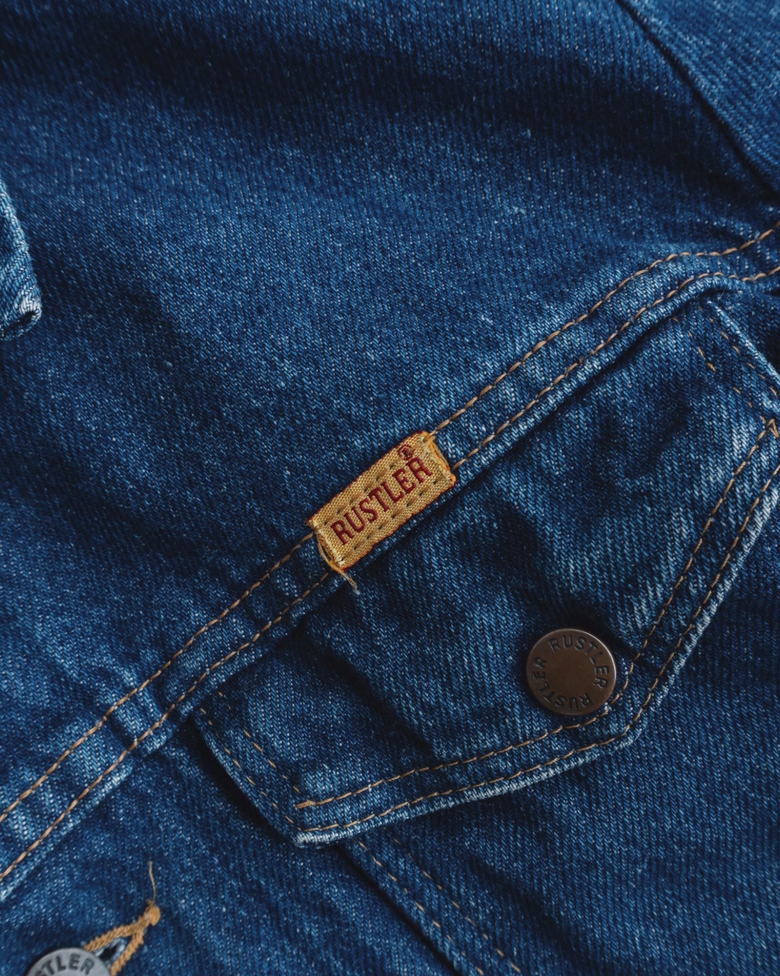 (M) 90’S VINTAGE RUSTLER HARLEY DAVIDSON 50 YEARS DENIM JACKET