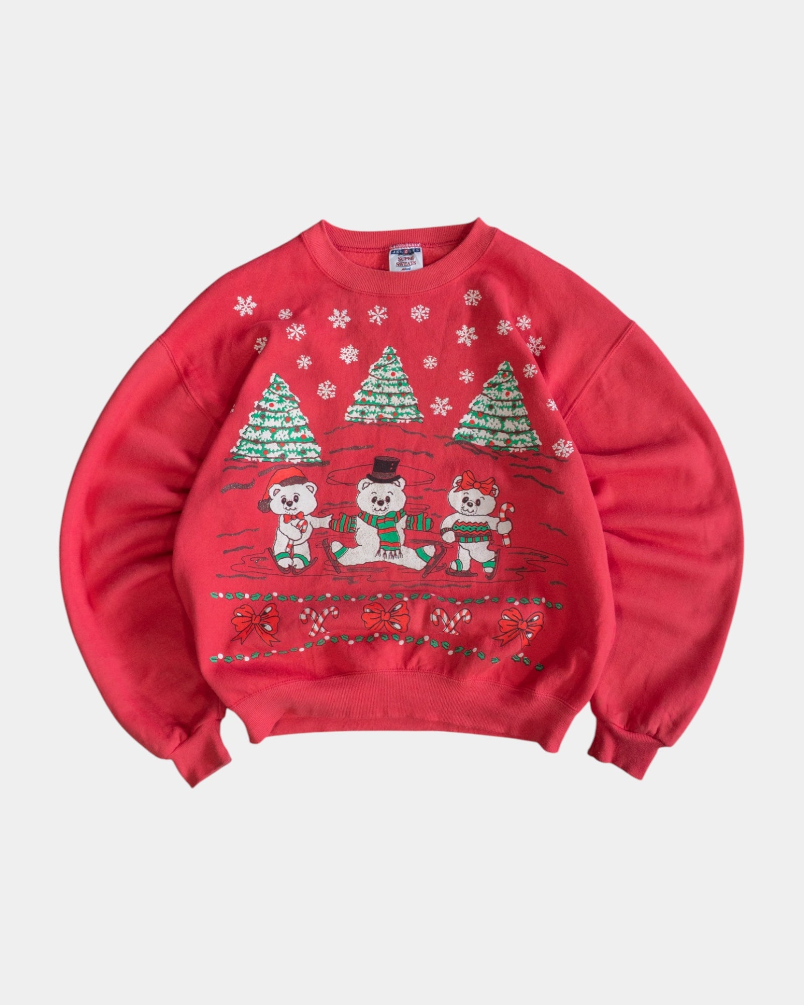 (M) 90’S VINTAGE TEDDY BEAR CHRISTMAS CREWNECK