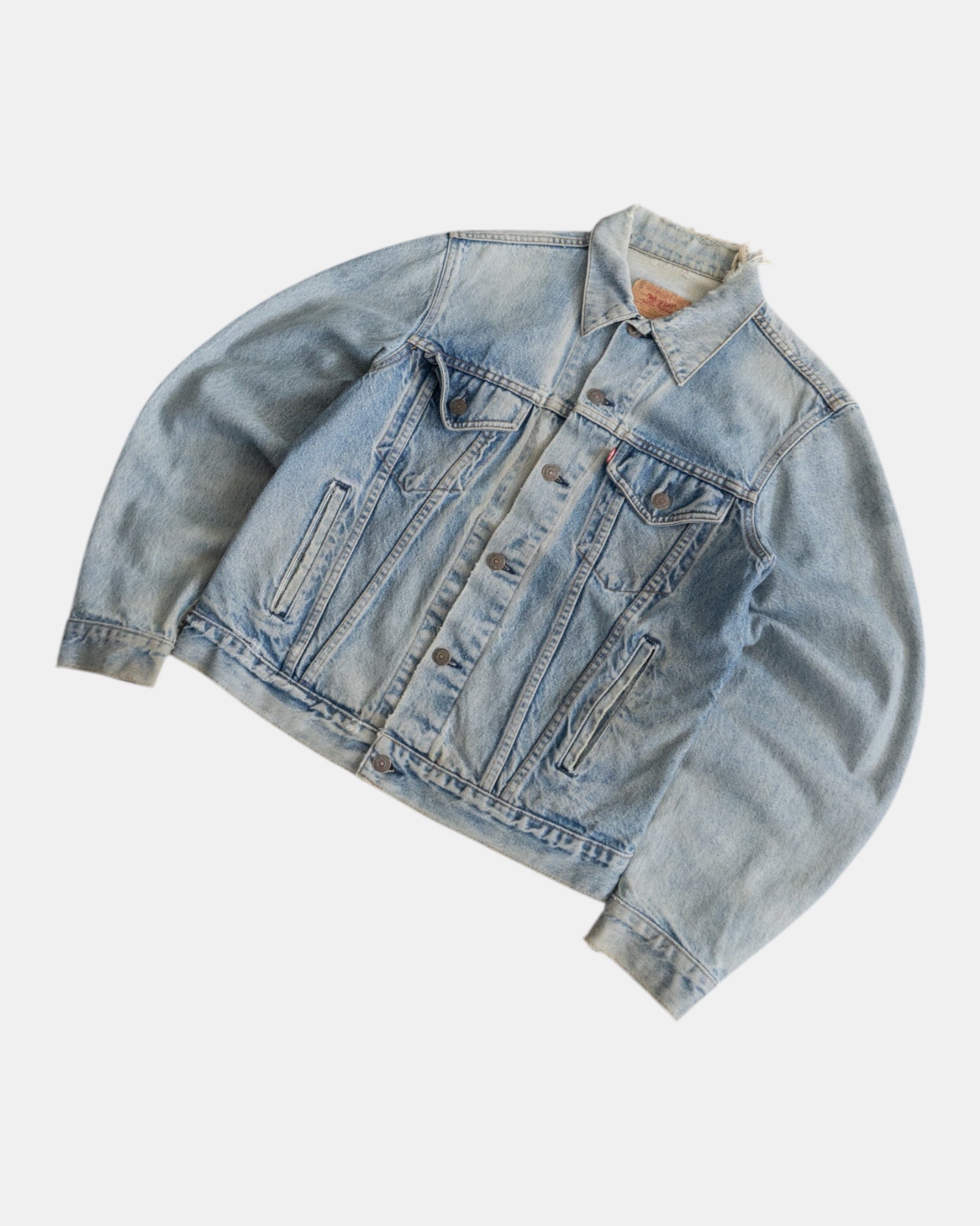 (M) 1980’S VINTAGE LEVIS DENIM TRUCKER FADED JACKET