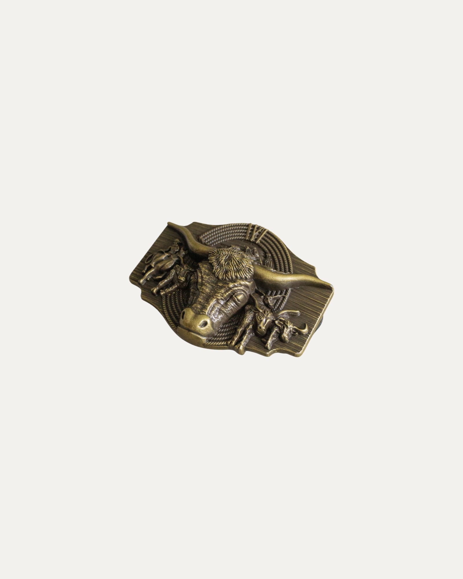 COWBOY BULL HEAD BELT BUCKLE