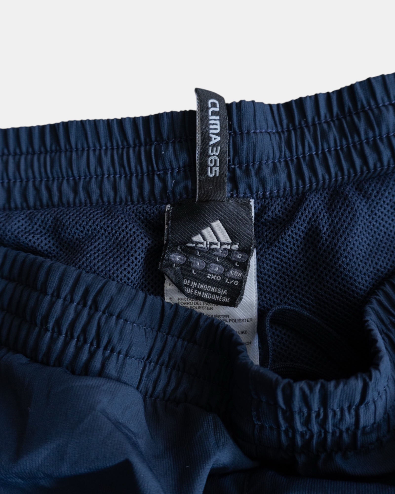 ADIDAS NAVY TRACK PANTS - L