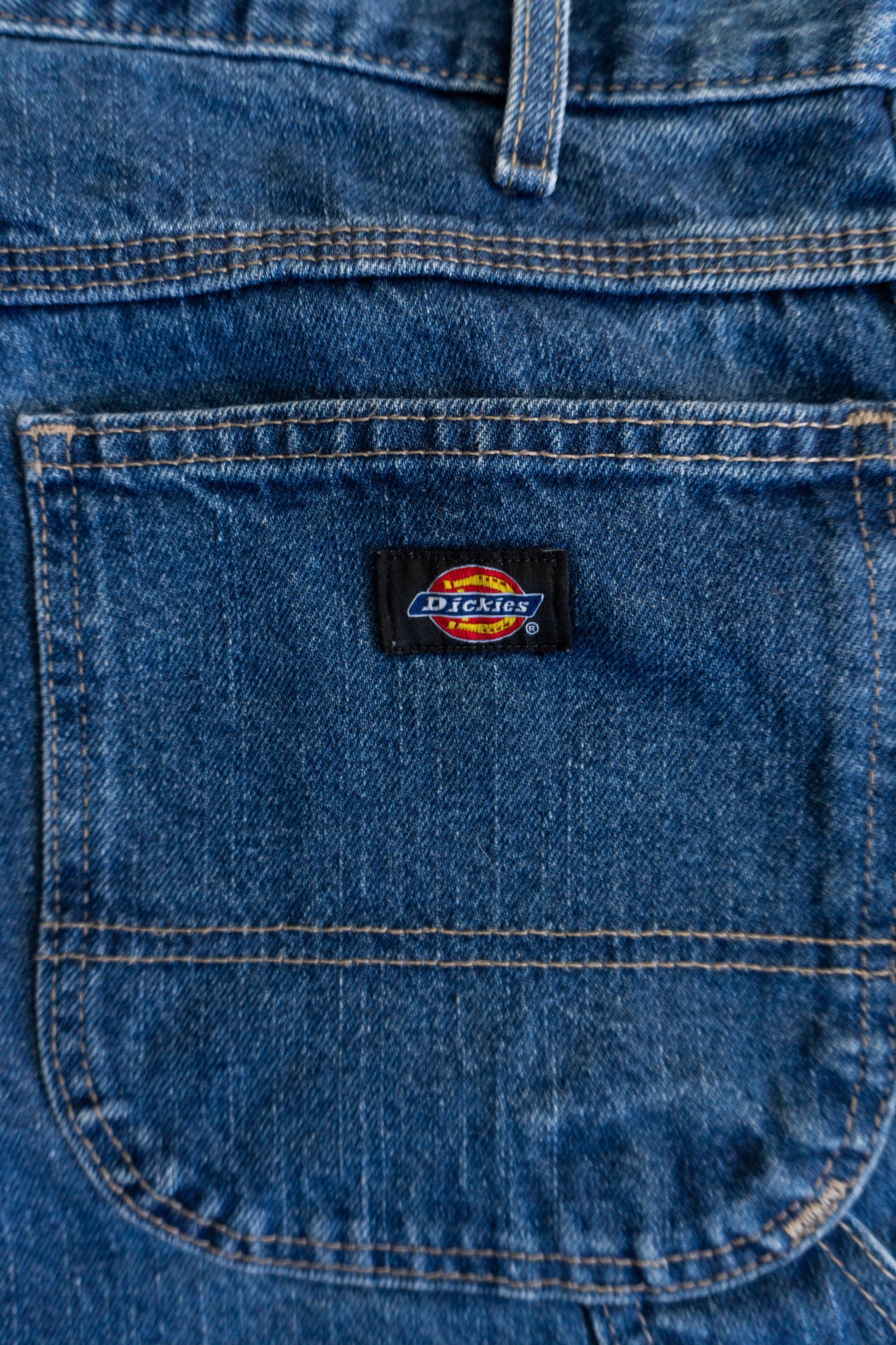 VINTAGE DICKIES DENIM CARPENTER JORT - 36