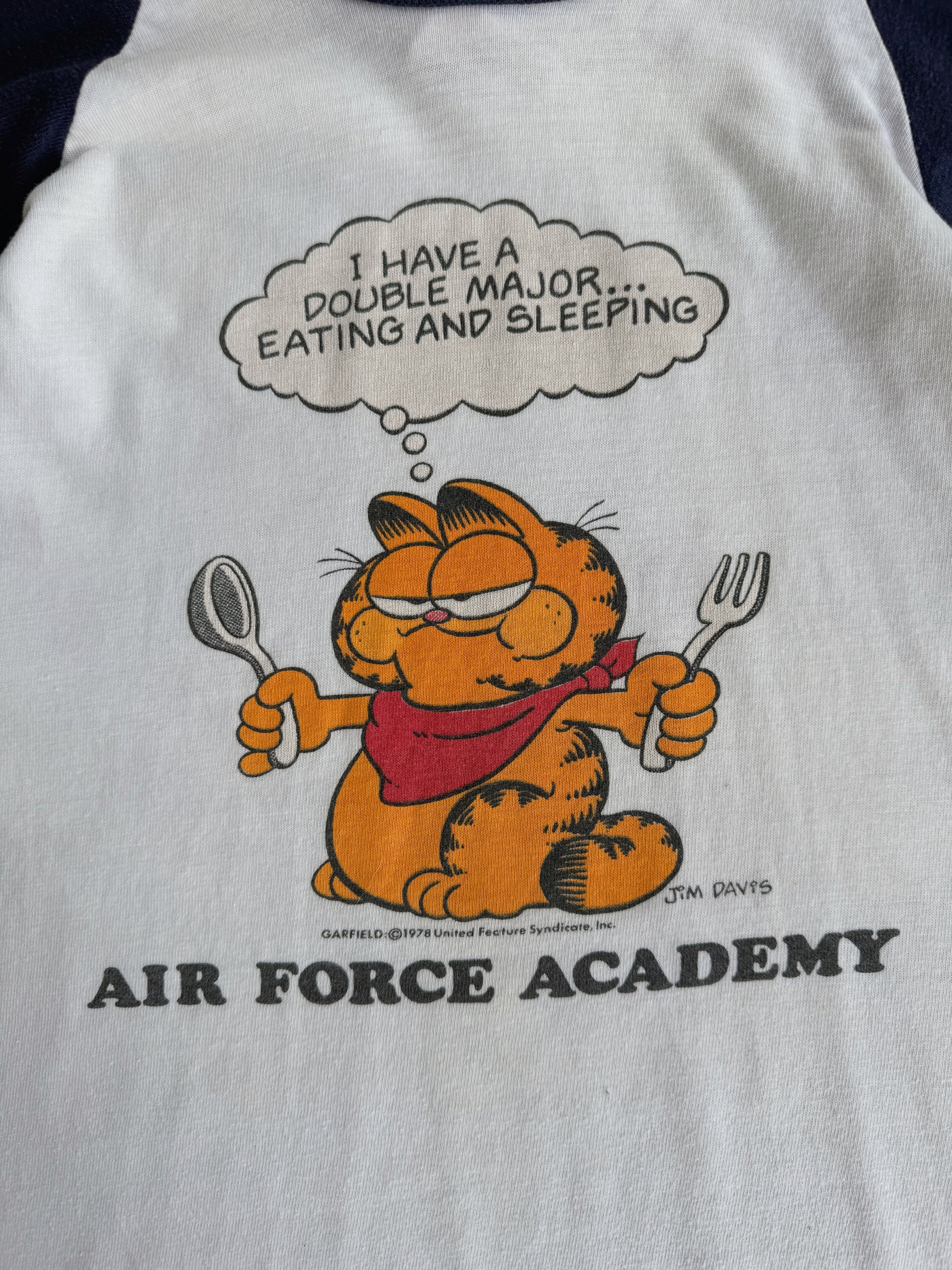 (FIT M) 70’S VINTAGE GARFIELD AIR FORCE ACADEMY RINGER