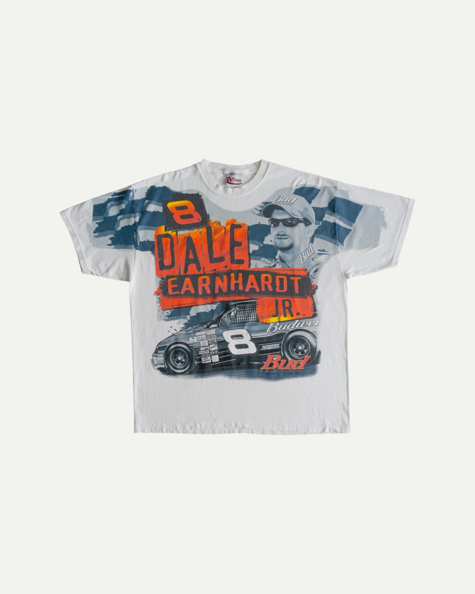 (L) 00’S VINTAGE NASCAR RACING DALE EARNHARDT AOP TEE