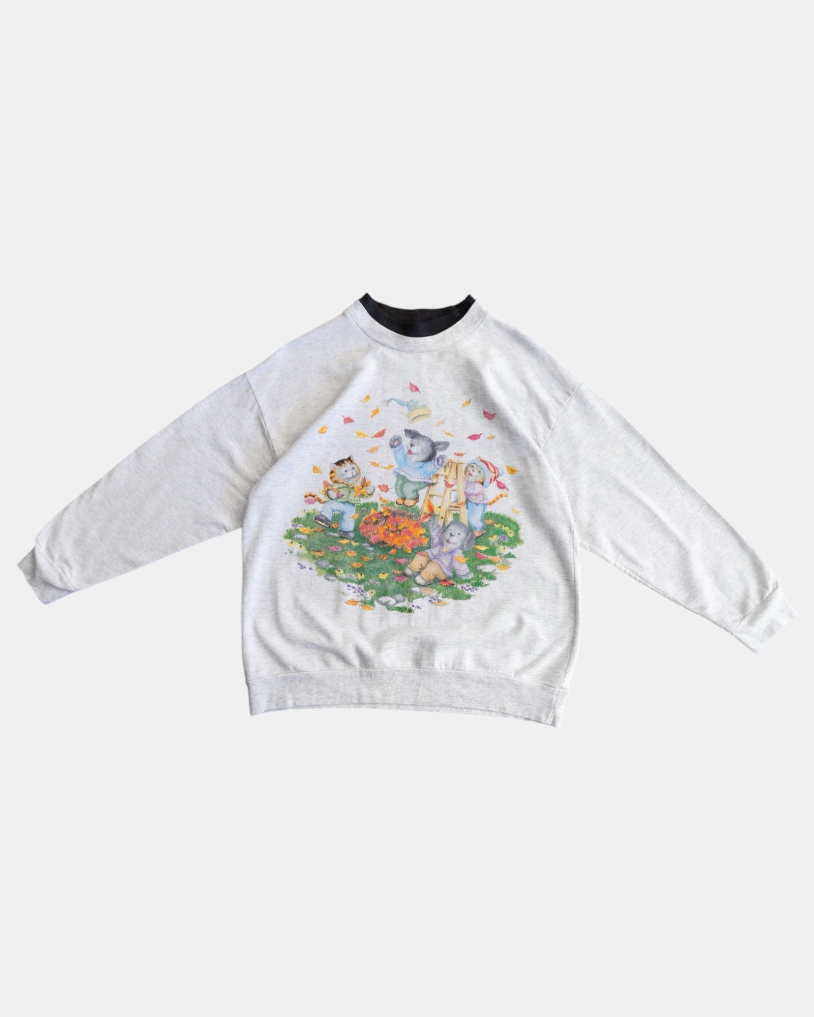 (M) 90’S VINTAGE CAT & DOG FALL CREWNECK