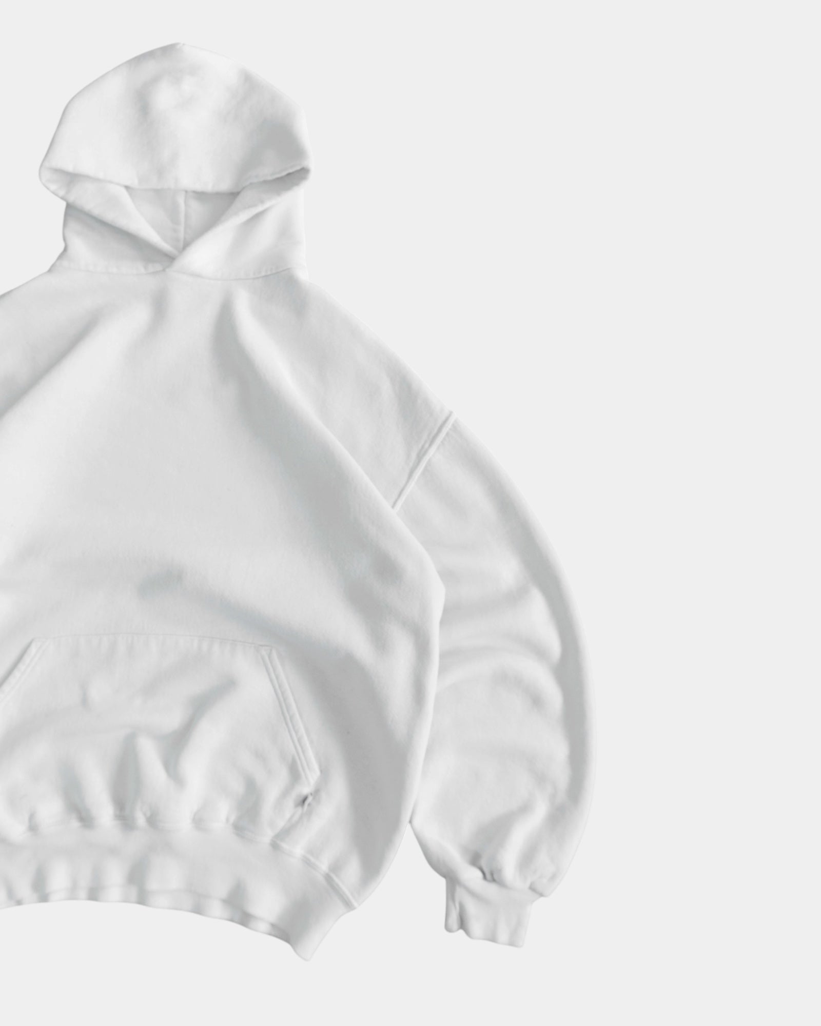 (BOXY L) 90’S VINTAGE RUSSELL MADE IN USA WHITE HOODIE