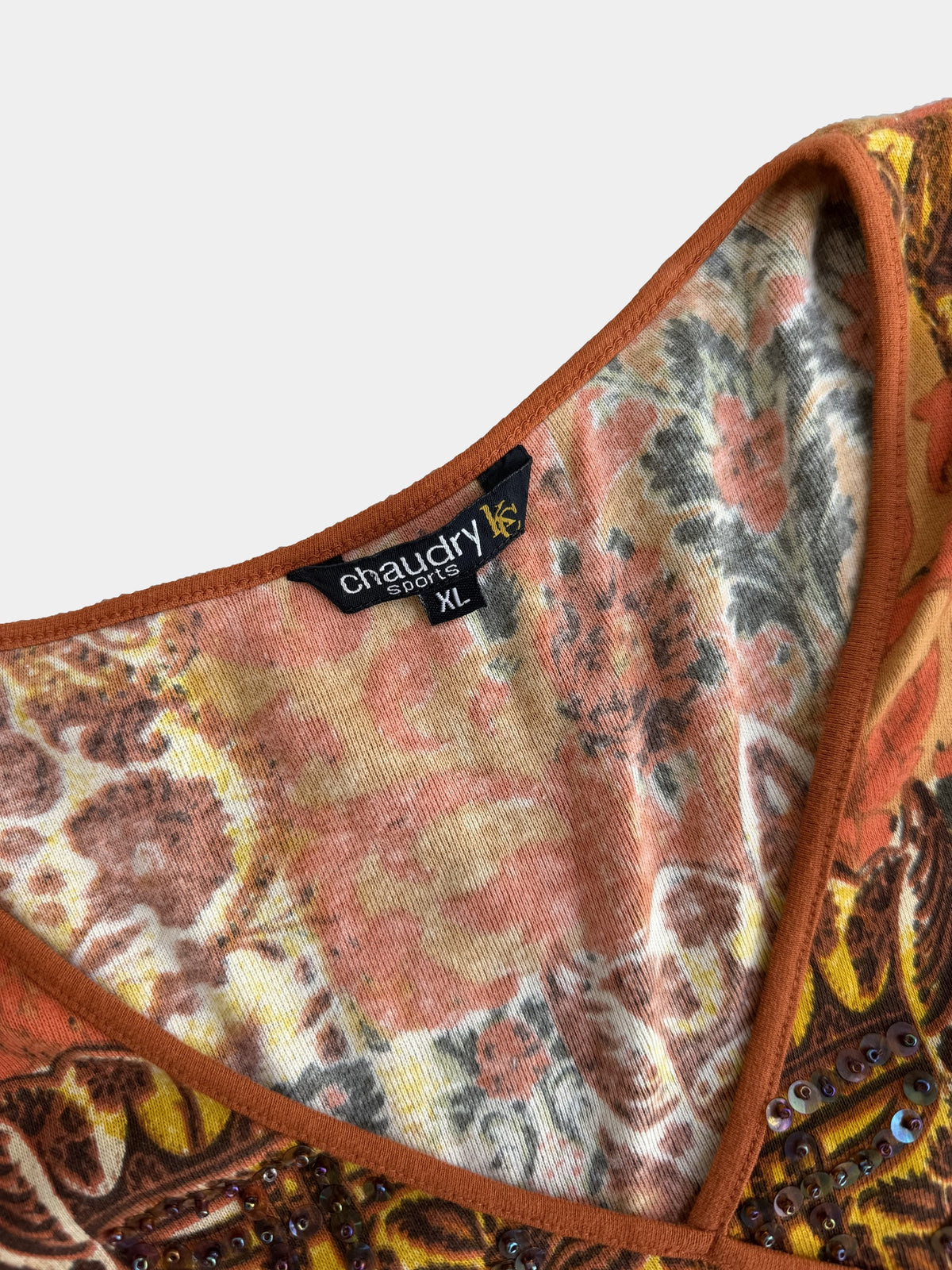 (XL - BOXY M-L) Y2K Chaudry Blouse