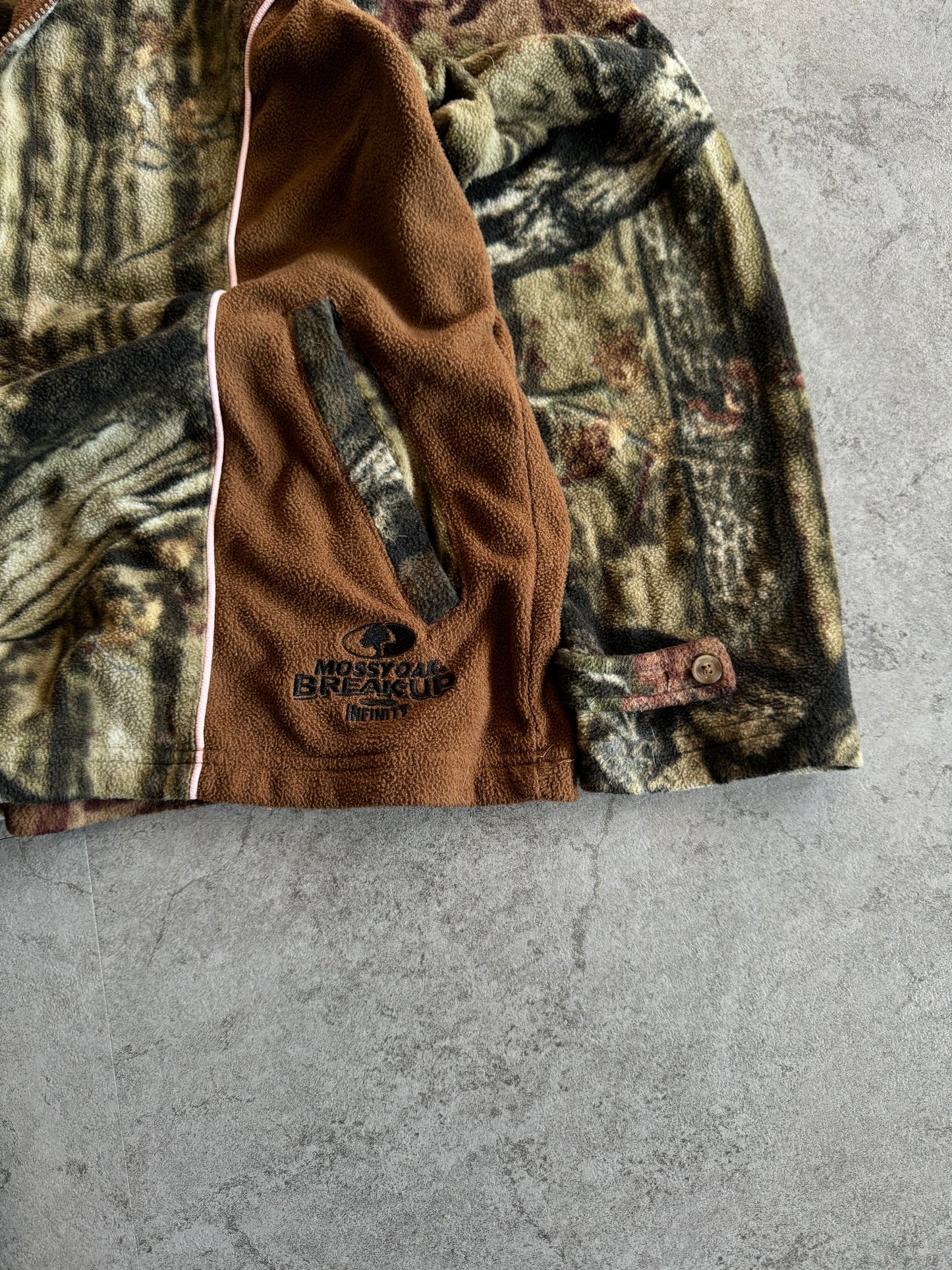 (S-M) Mossyoak Camo Fleece Jacket