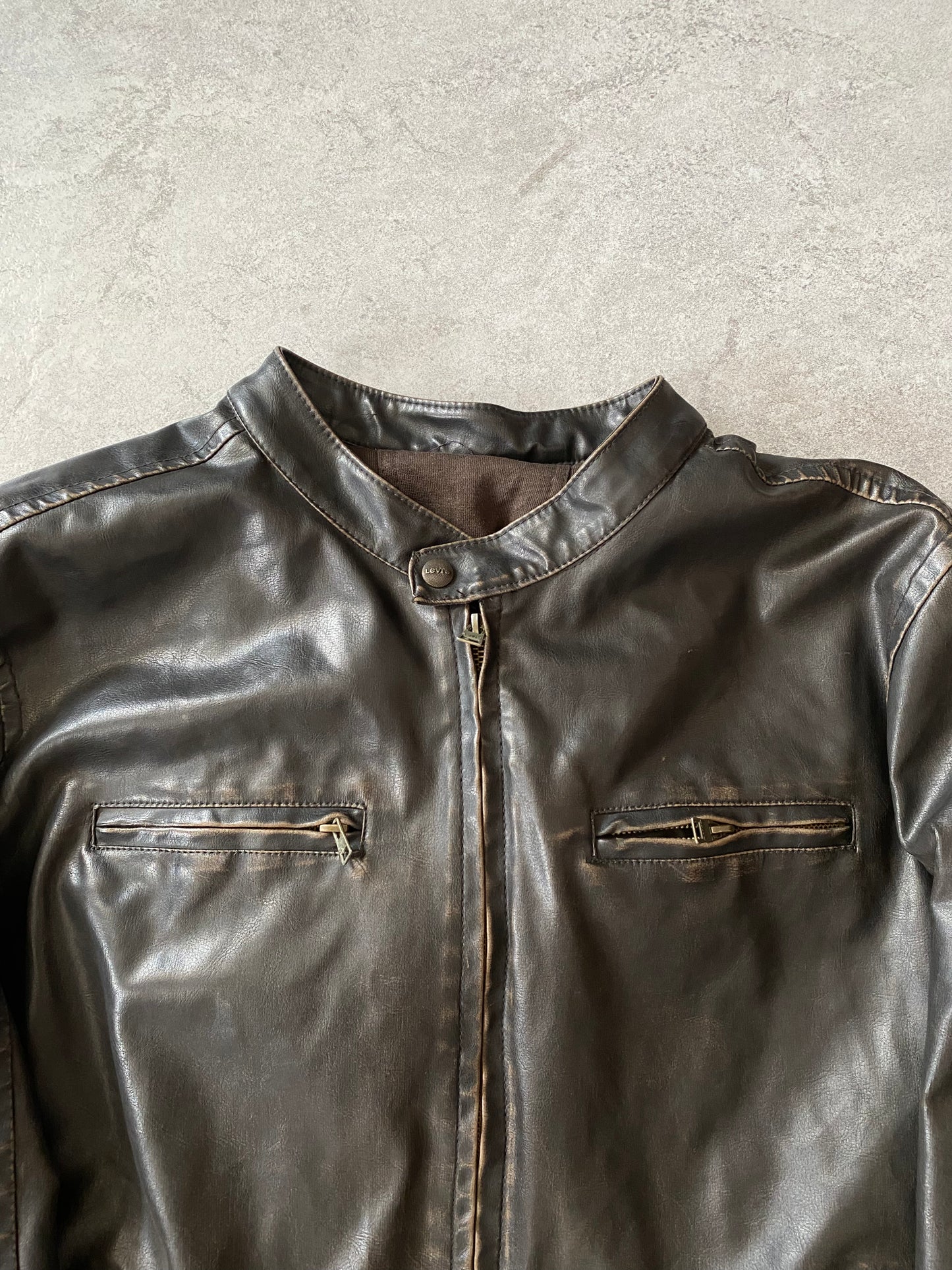 90s Vintage Levi’s Brown Leather Jacket