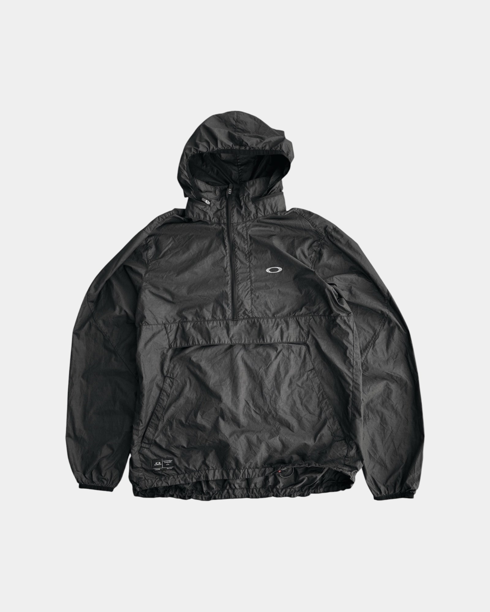 (M/L) OAKLEY BLACK WINDBREAKER JACKET