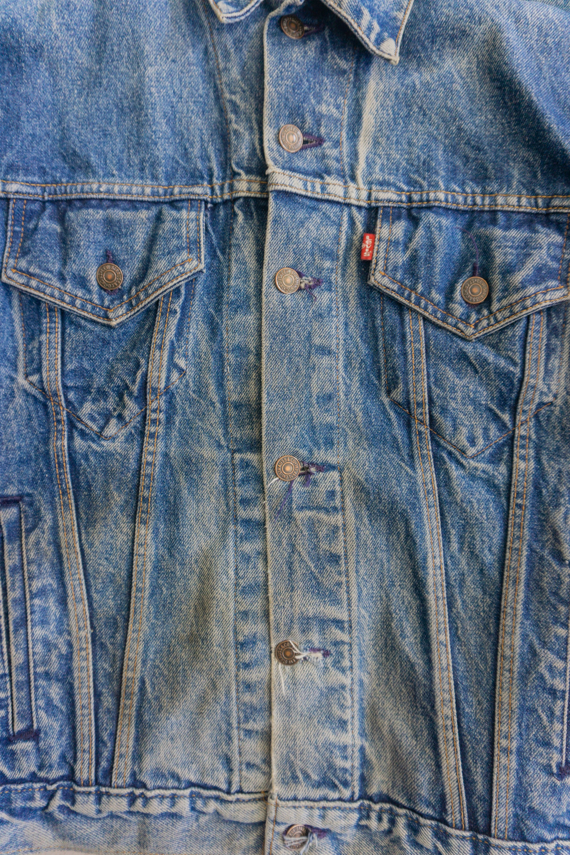 (L) 80’S VINTAGE LEVIS DENIM FADED JACKET