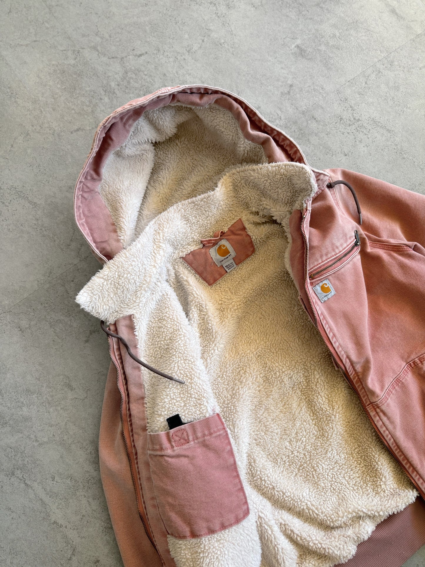 (M) Vintage Pink Carhartt Sherpa Jacket