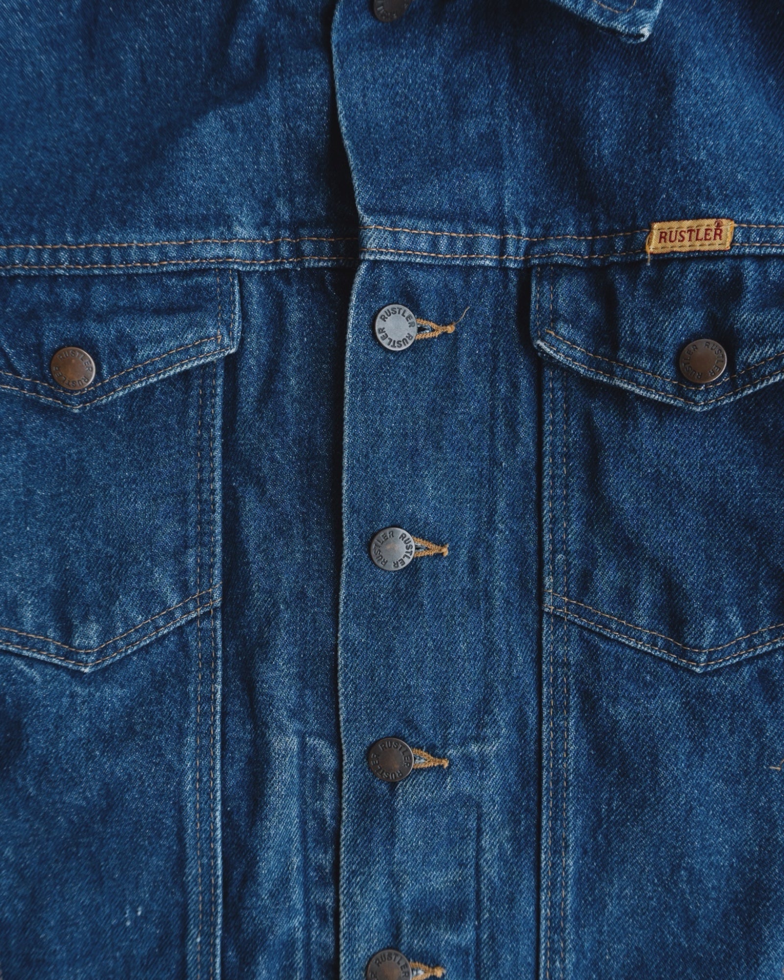(M) 90’S VINTAGE RUSTLER HARLEY DAVIDSON 50 YEARS DENIM JACKET