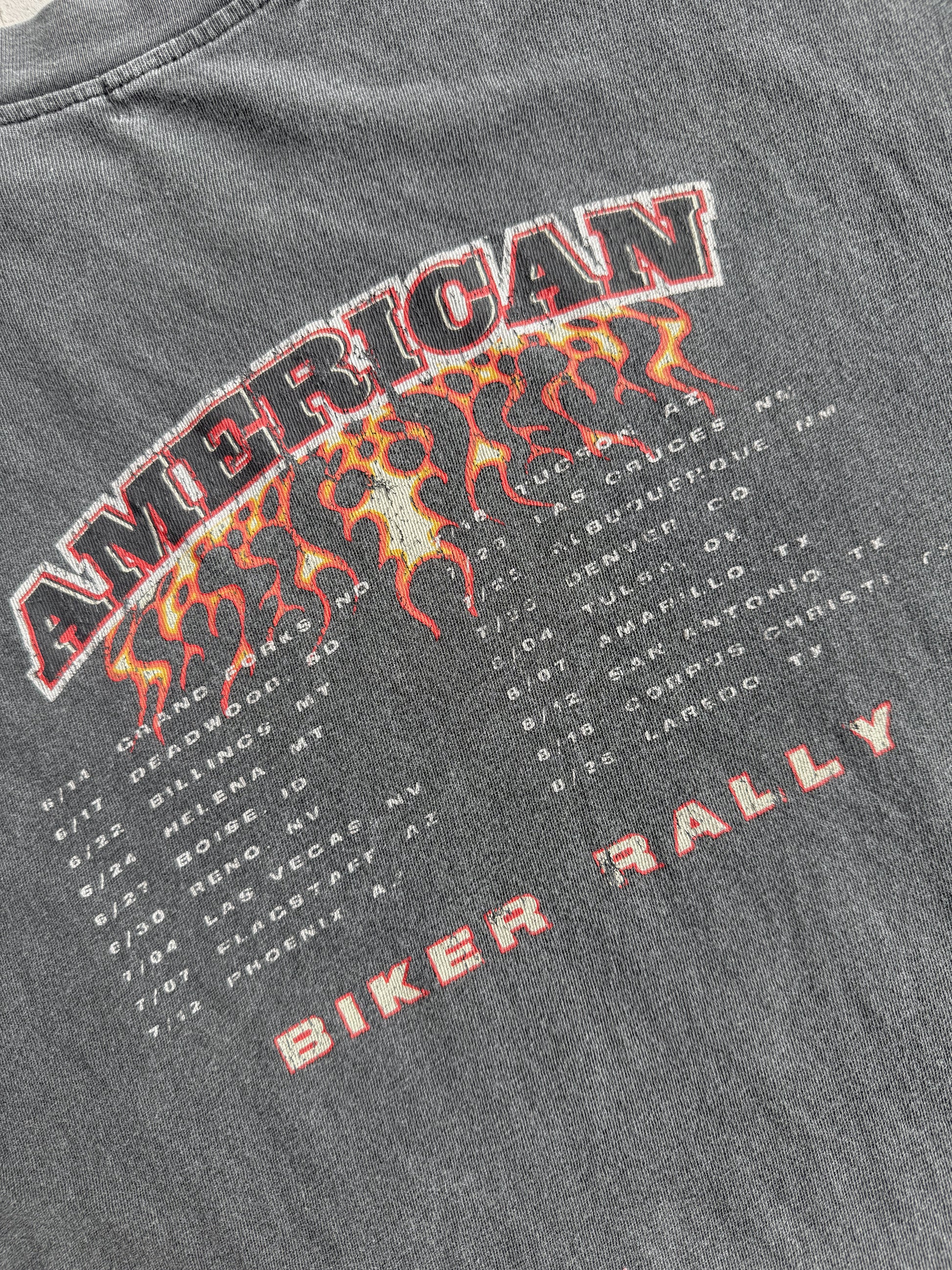 (L) VINTAGE AMERICAN BIKER RALLY SUN FADED TANK TOP