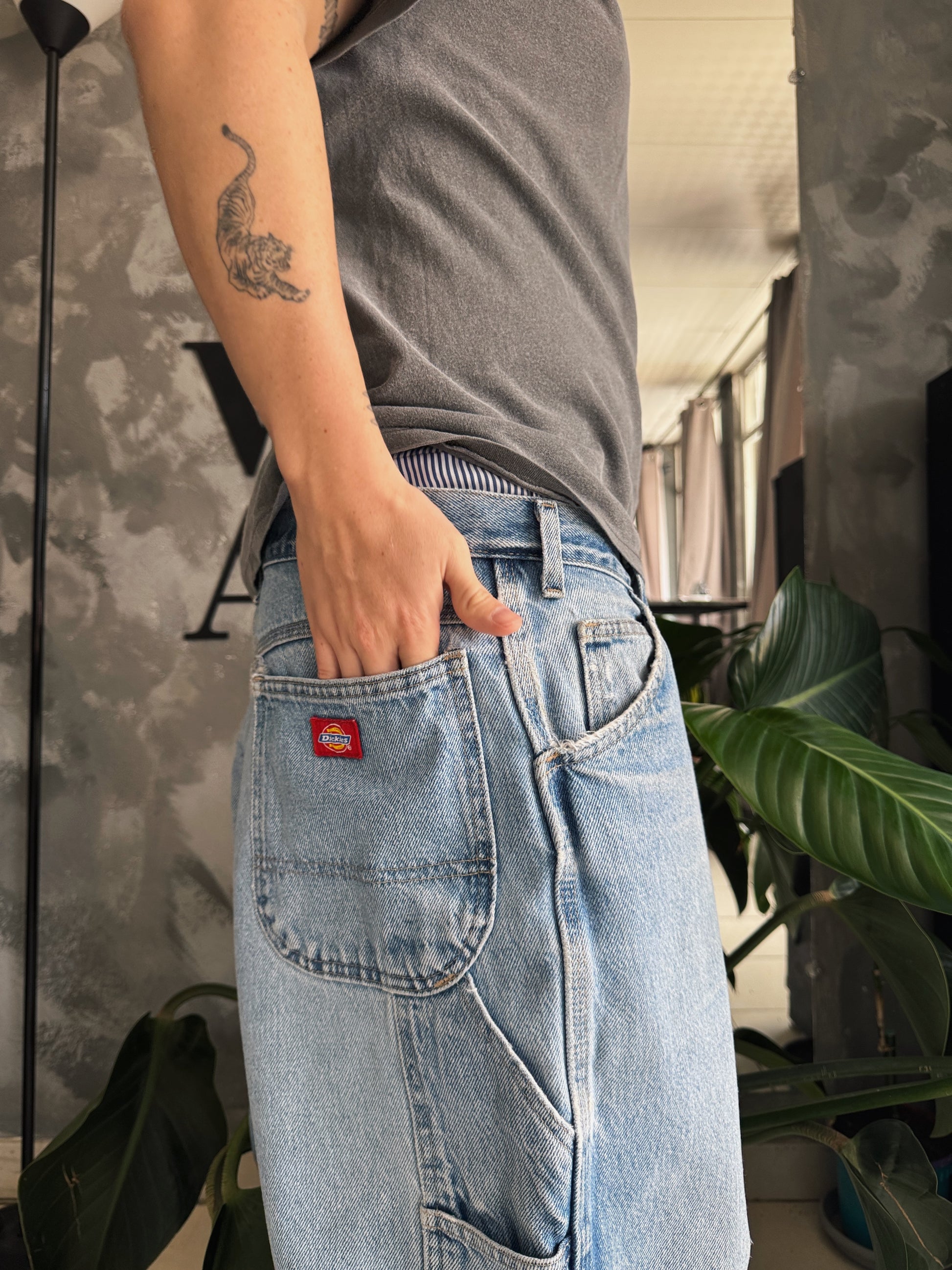 VINTAGE DICKIES DENIM PANTS - 36x30
