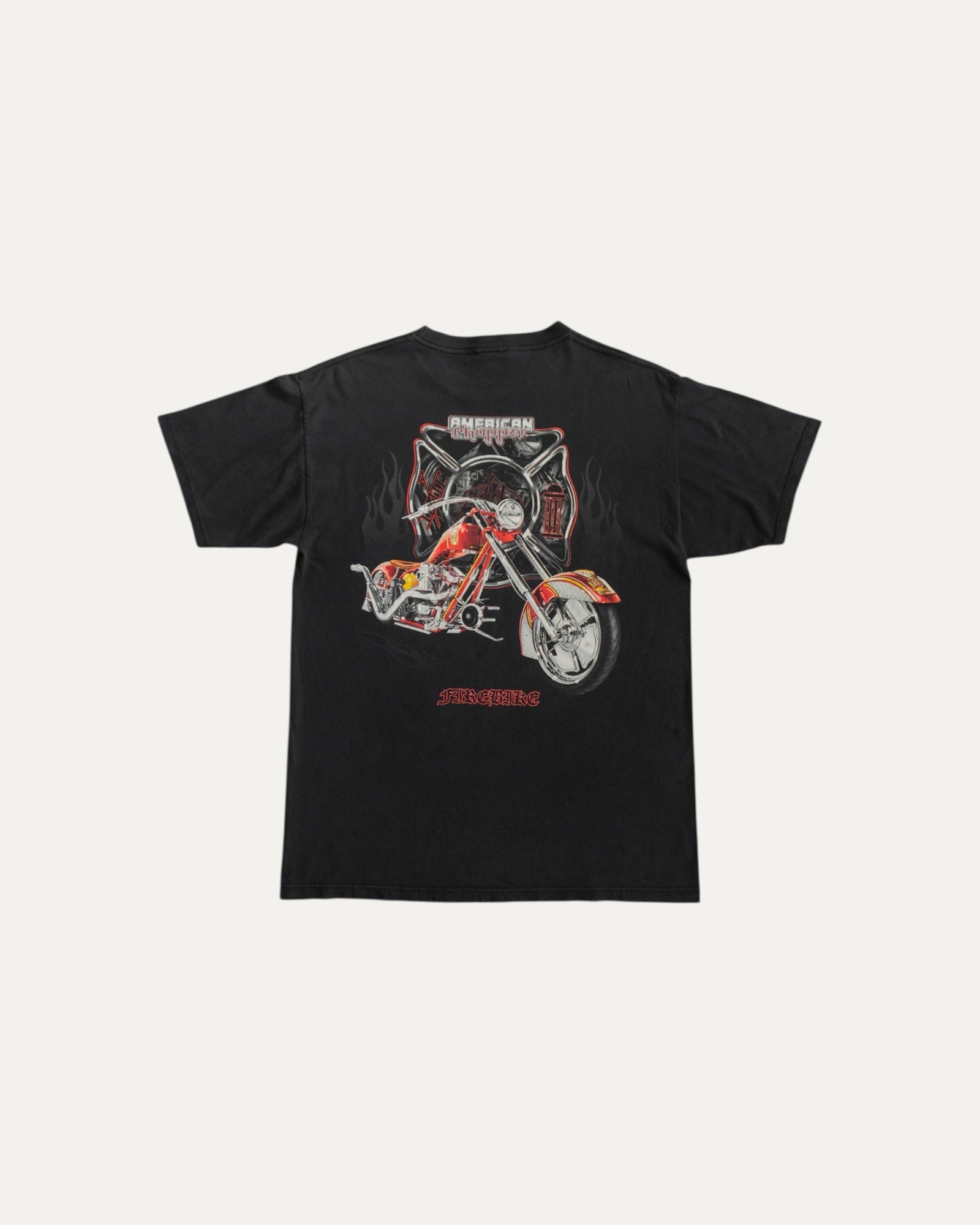 (L) VINTAGE CHOPPER FIREBIKE FADED TEE