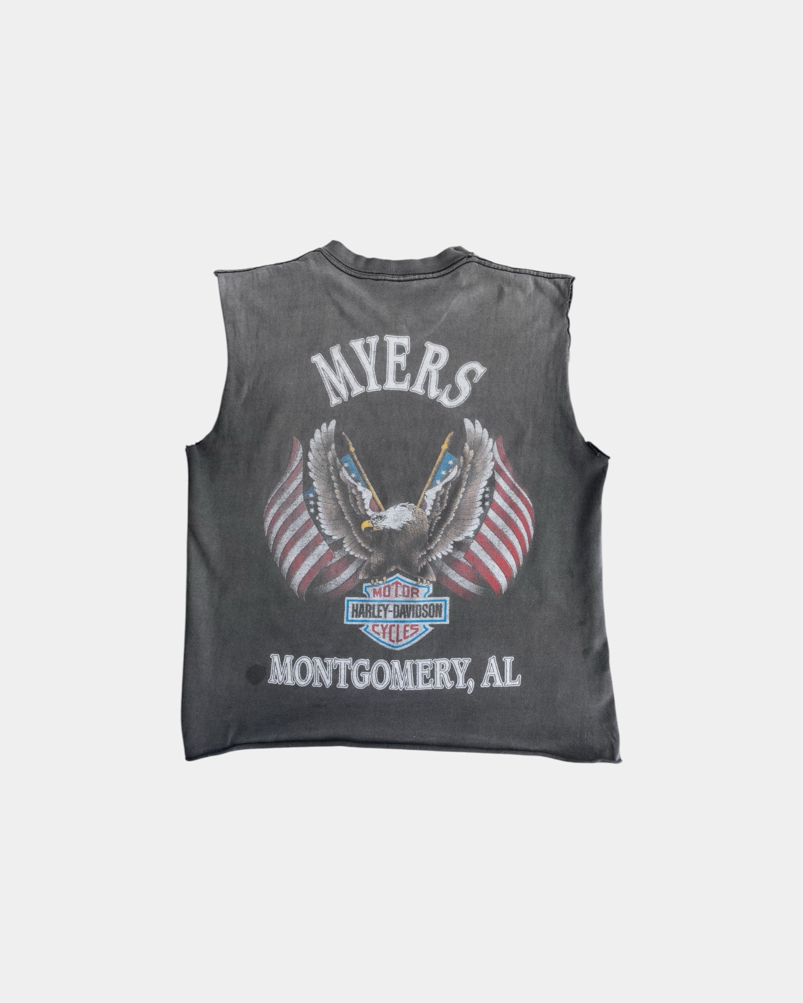 (M) 90’S VINTAGE HARLEY DAVIDSON FOLLOW LEADER SUN FADED TANK TOP