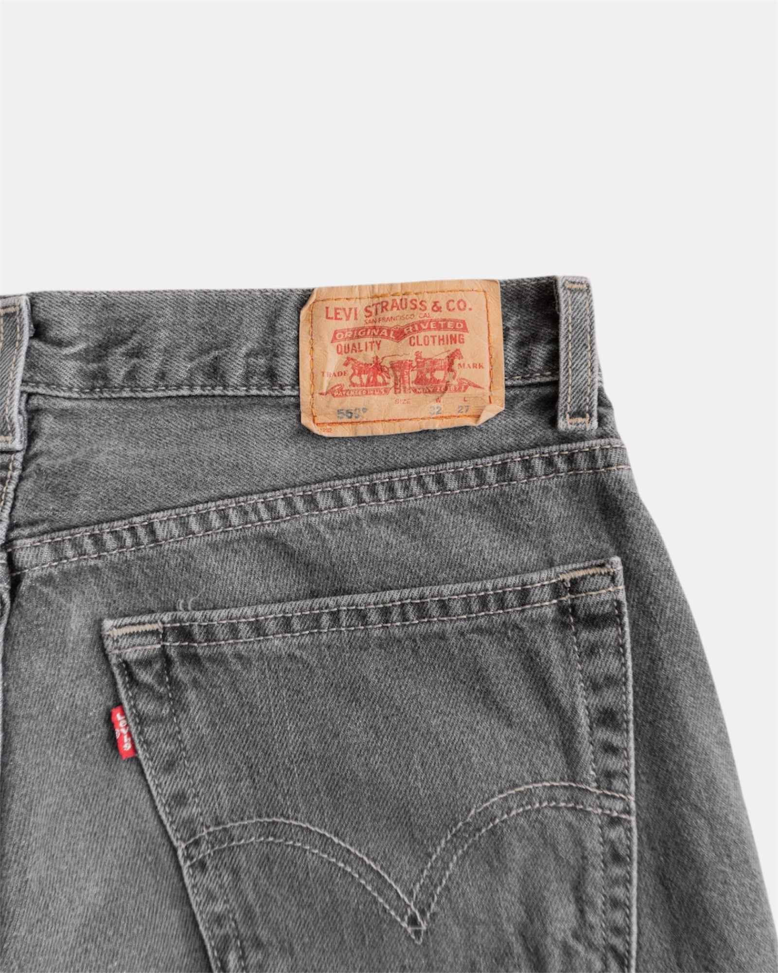VINTAGE LEVIS 569 GRAY FADED PANTS - 32x37