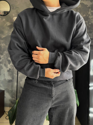 (M) AMAZING GRAY BLANK HOODIE