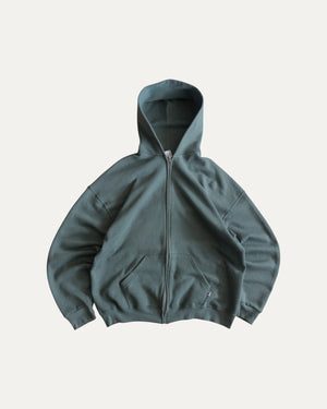 (XL) RUSSELL BLANK LIGHT GREEN HOODIE FULL ZIP