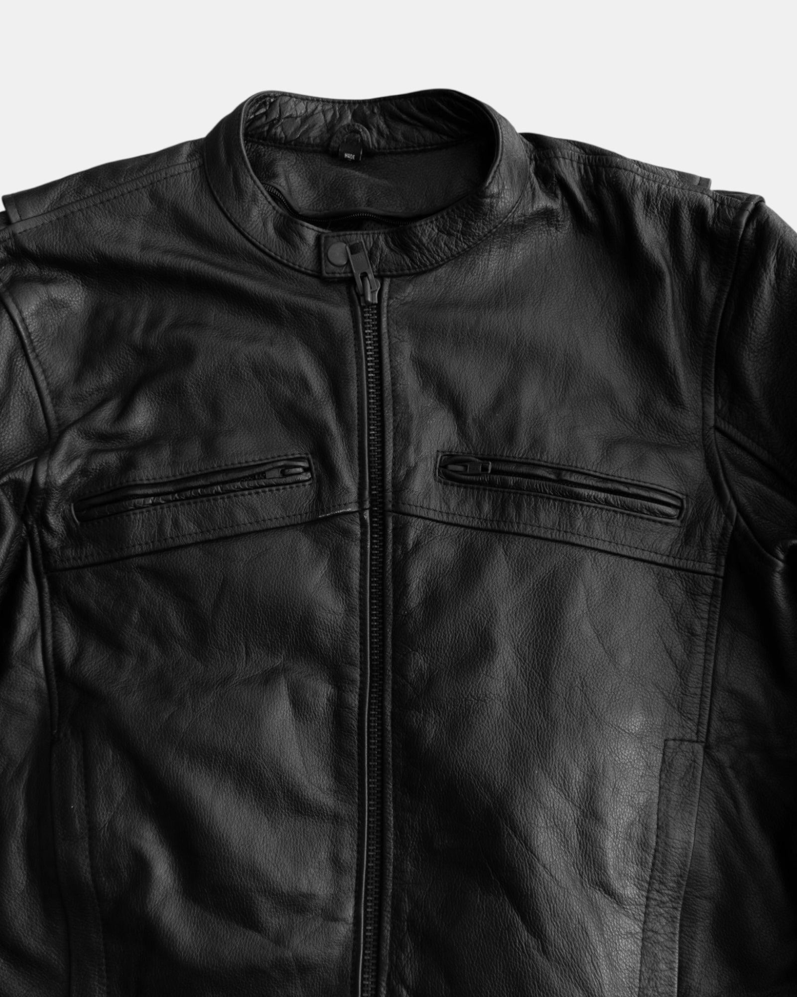 (L) AMAZING MOTOR BIKE LEATHER JACKET