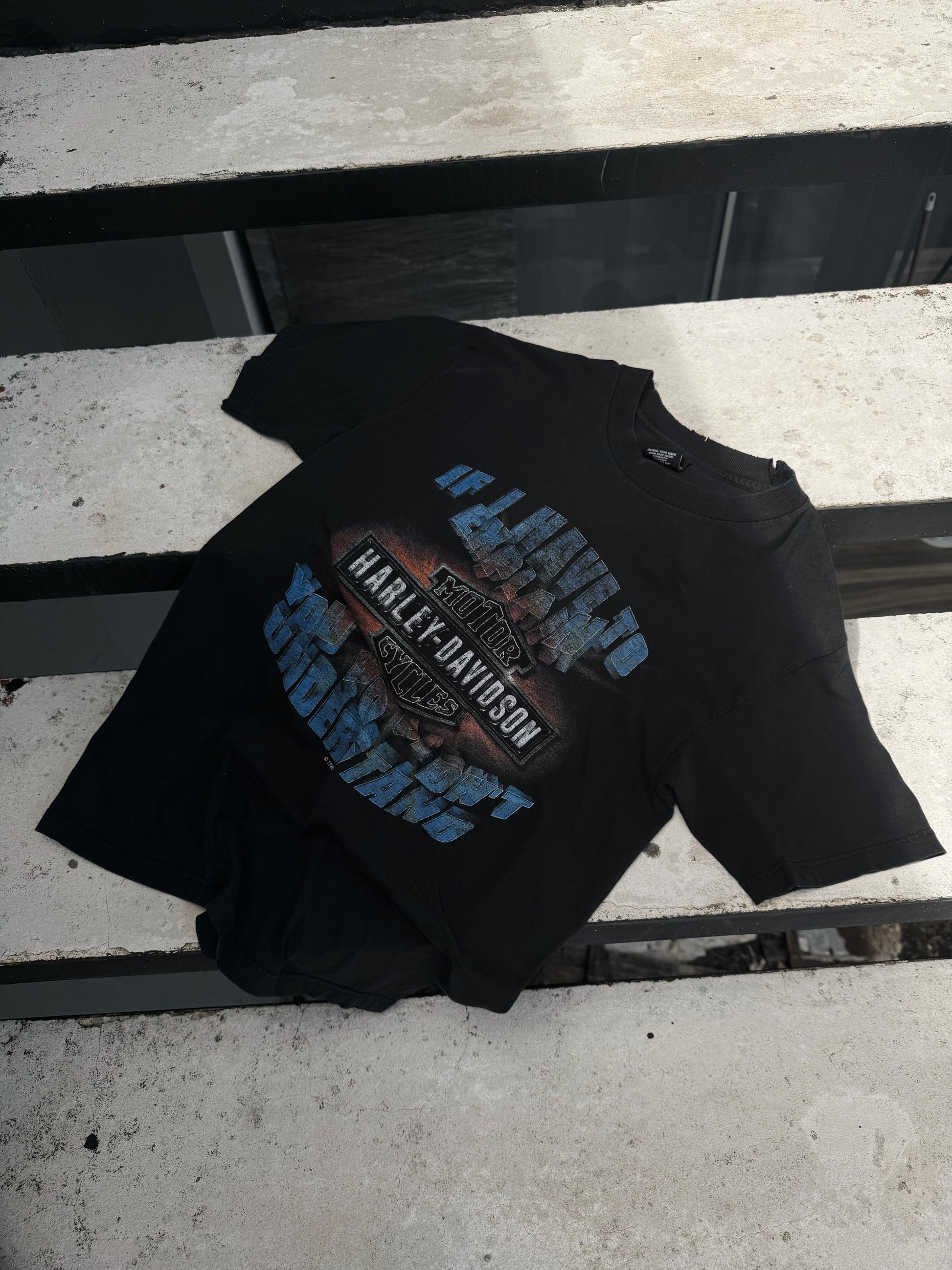 (L) 1998 VINTAGE HARLEY DAVIDSON FADED TEE